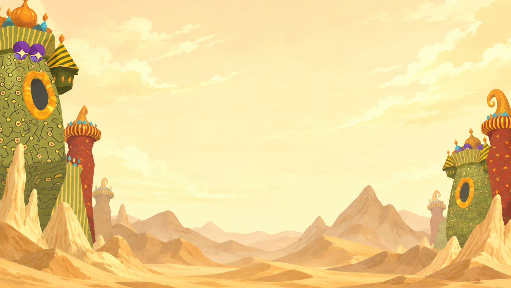 Golden desert sky