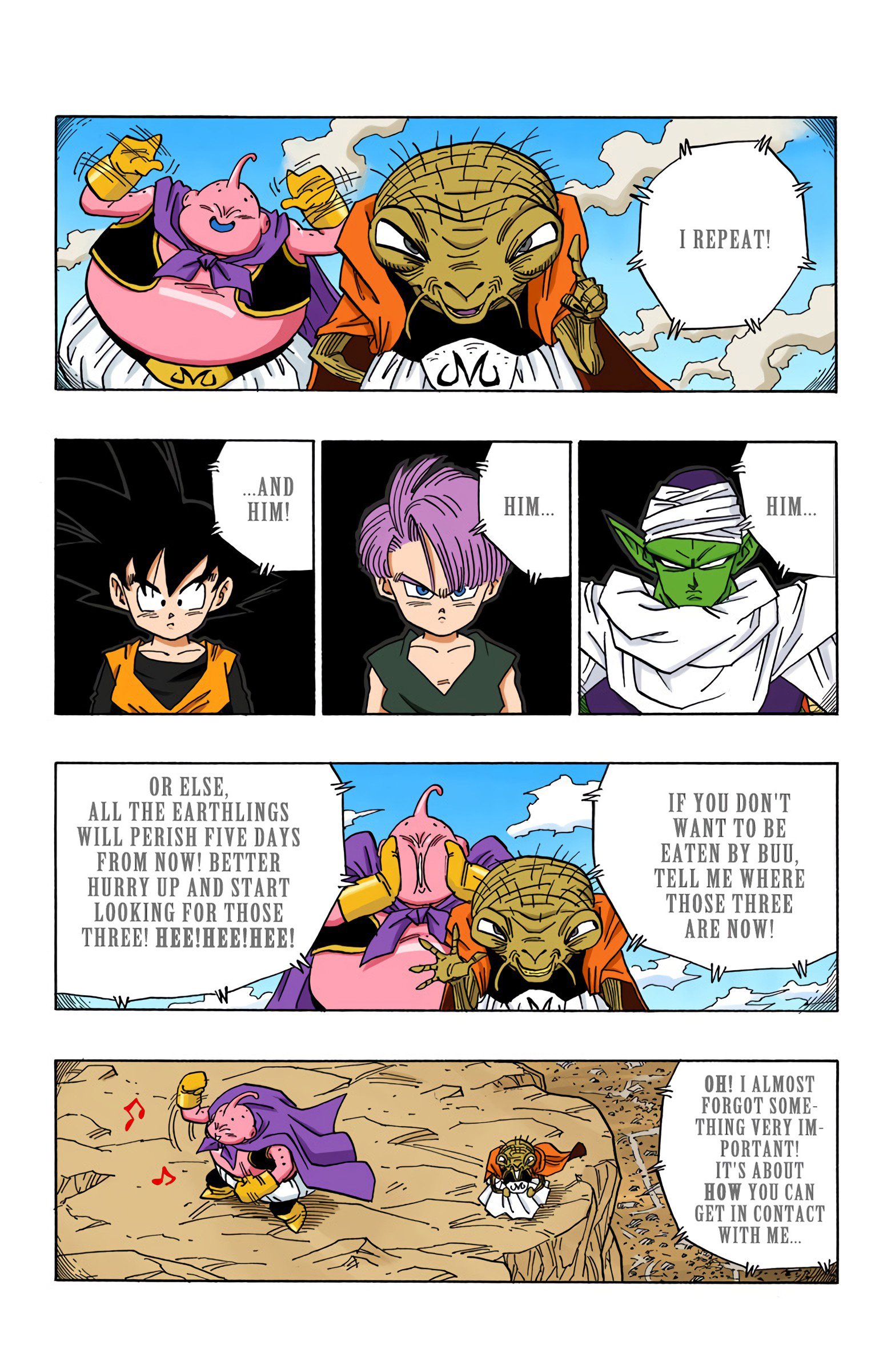 DBZ Majin Buu Saga Colored Manga