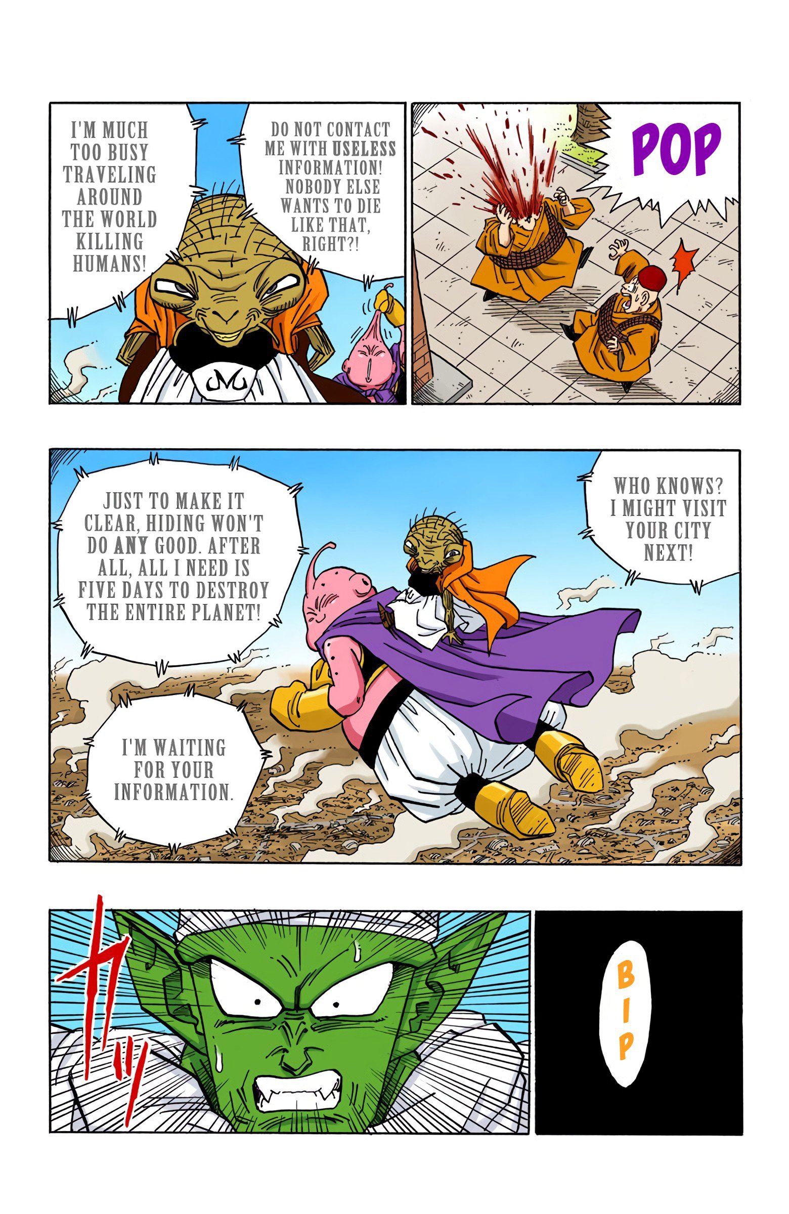 DBZ Majin Buu Saga Colored Manga