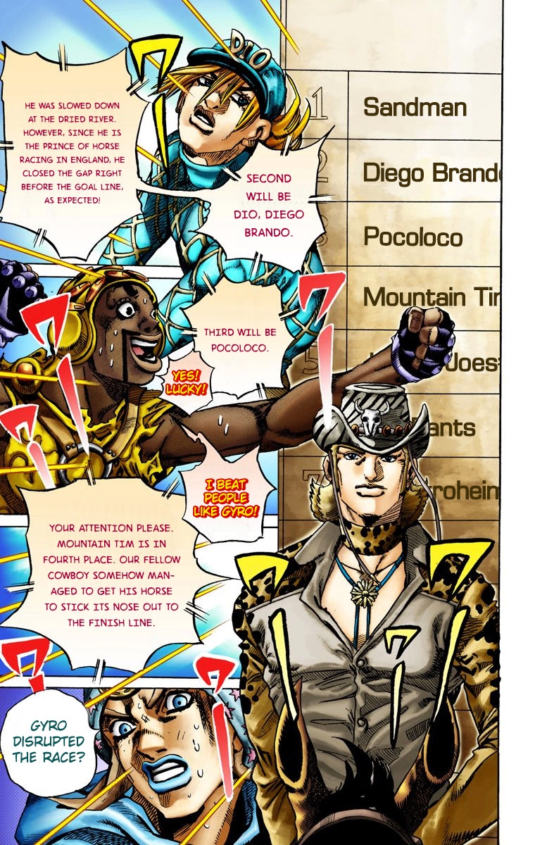 JoJo's Bizarre Adventure Steel Ball Run Colored Manga