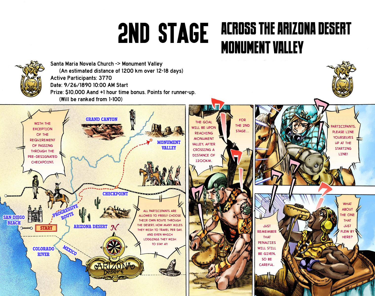 JoJo's Bizarre Adventure Steel Ball Run Colored Manga