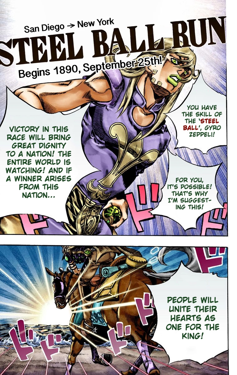 JoJo's Bizarre Adventure Steel Ball Run Colored Manga