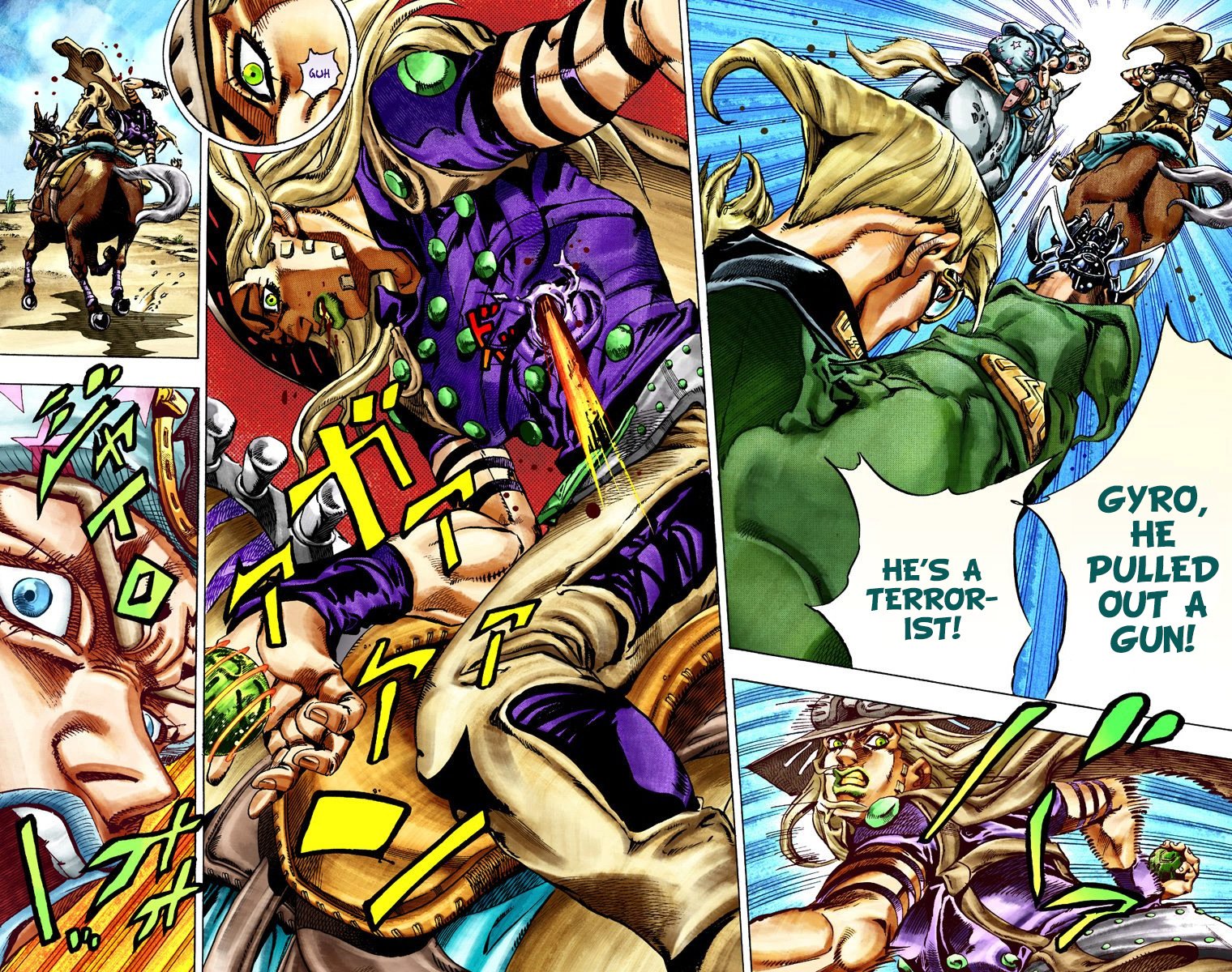 JoJo's Bizarre Adventure Steel Ball Run Colored Manga