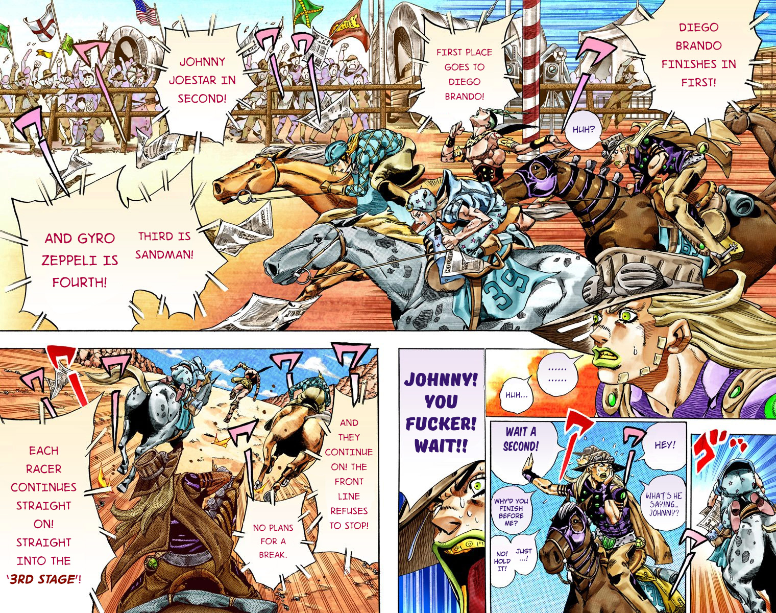 JoJo's Bizarre Adventure Steel Ball Run Colored Manga