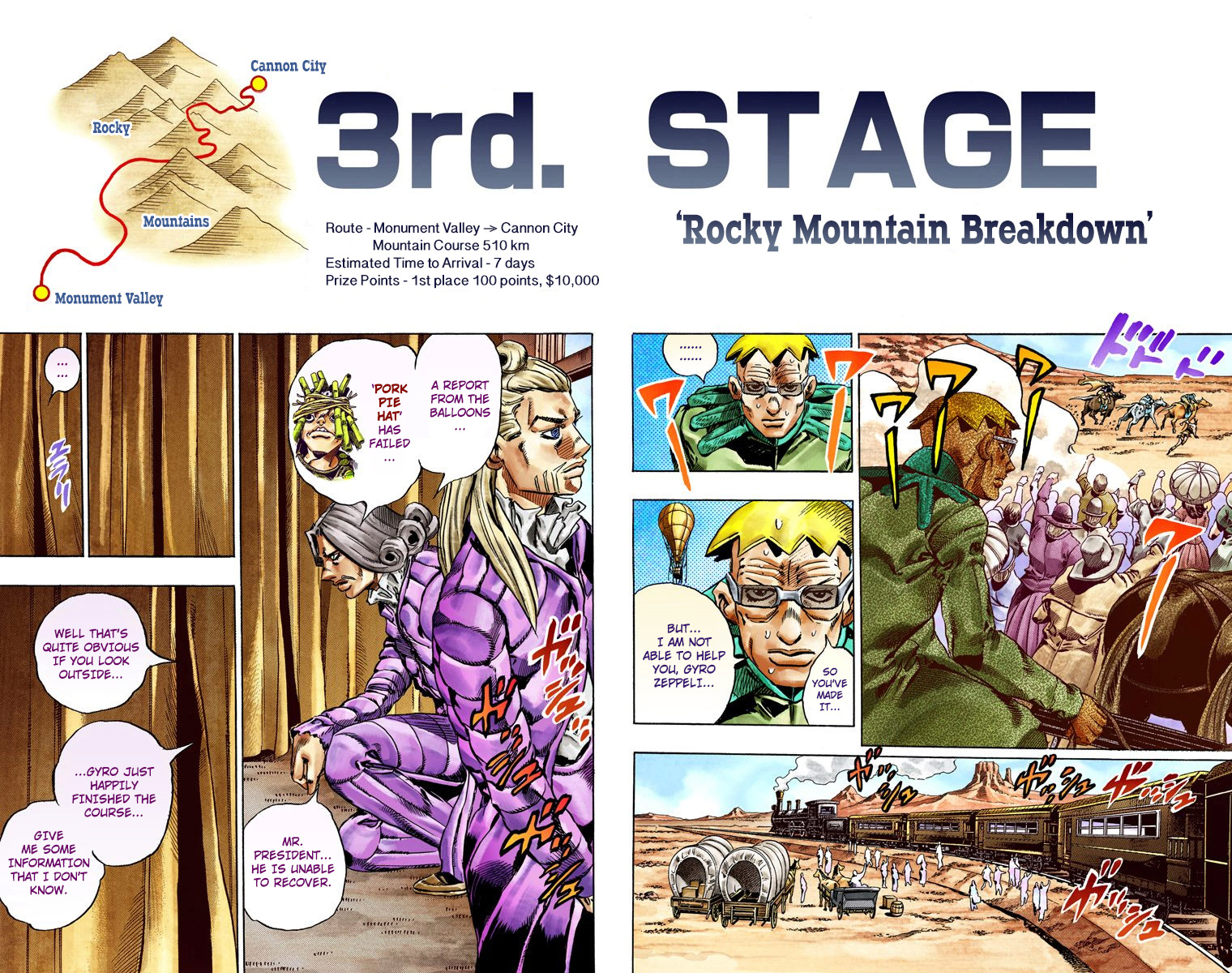 JoJo's Bizarre Adventure Steel Ball Run Colored Manga