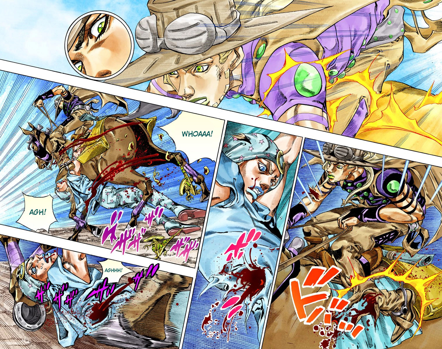 JoJo's Bizarre Adventure Steel Ball Run Colored Manga