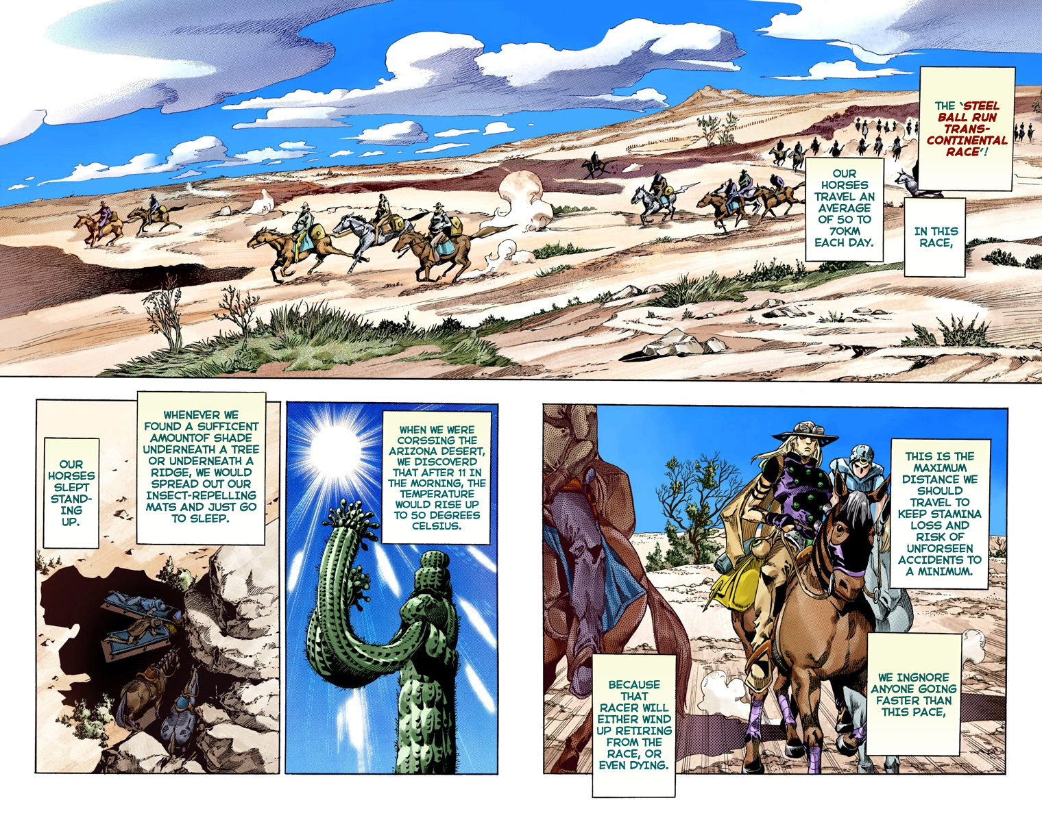 JoJo's Bizarre Adventure Steel Ball Run Colored Manga
