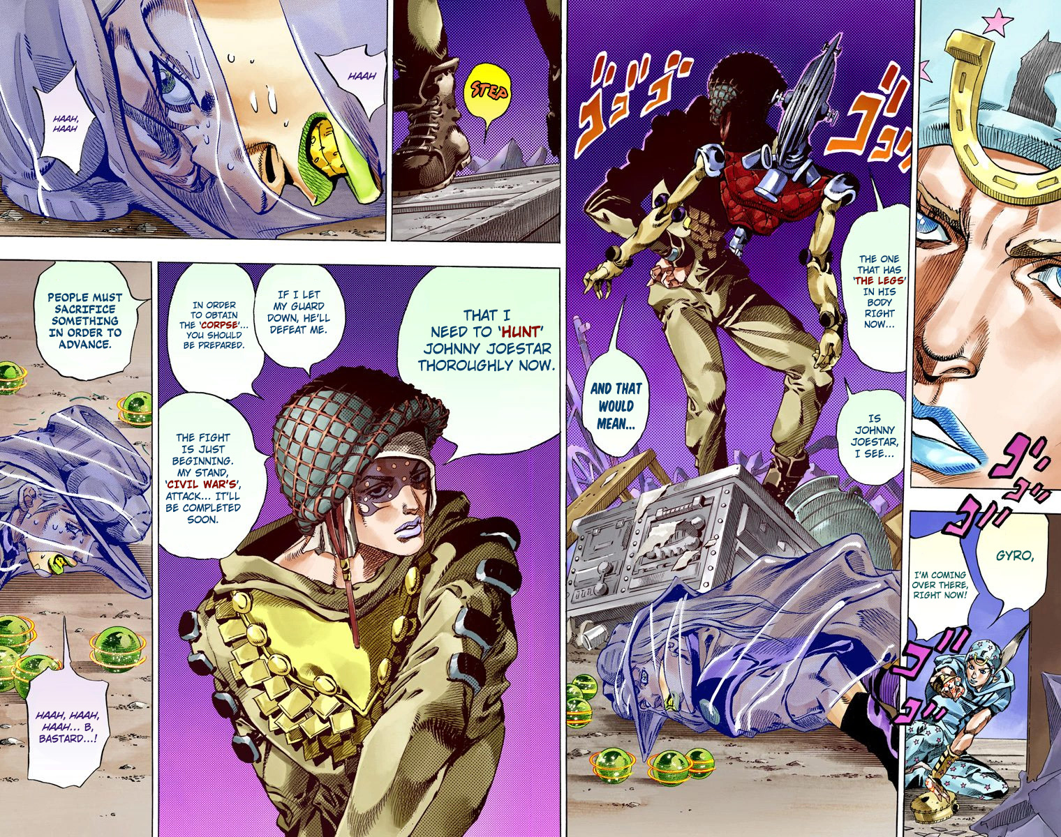 JoJo's Bizarre Adventure Steel Ball Run Colored Manga