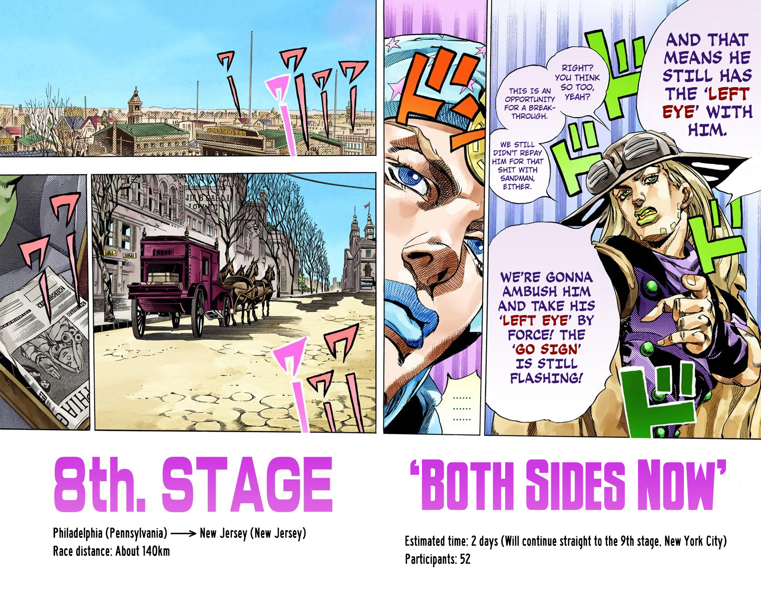 JoJo's Bizarre Adventure Steel Ball Run Colored Manga