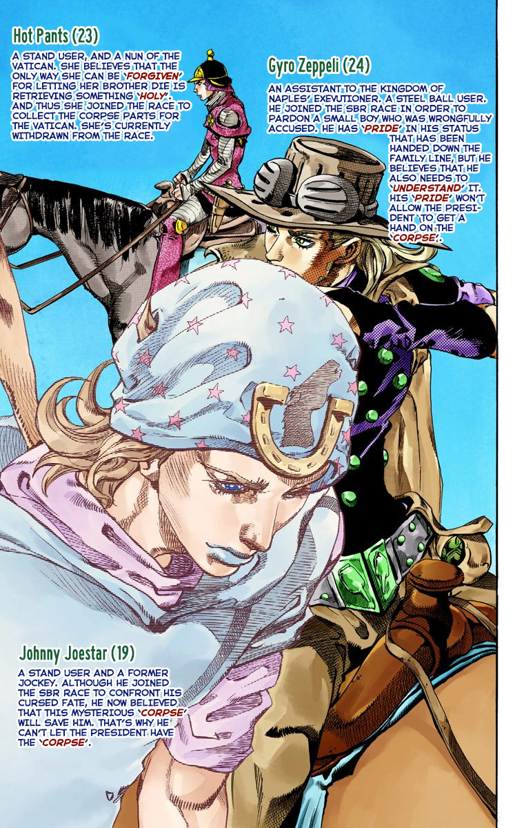 JoJo's Bizarre Adventure Steel Ball Run Colored Manga