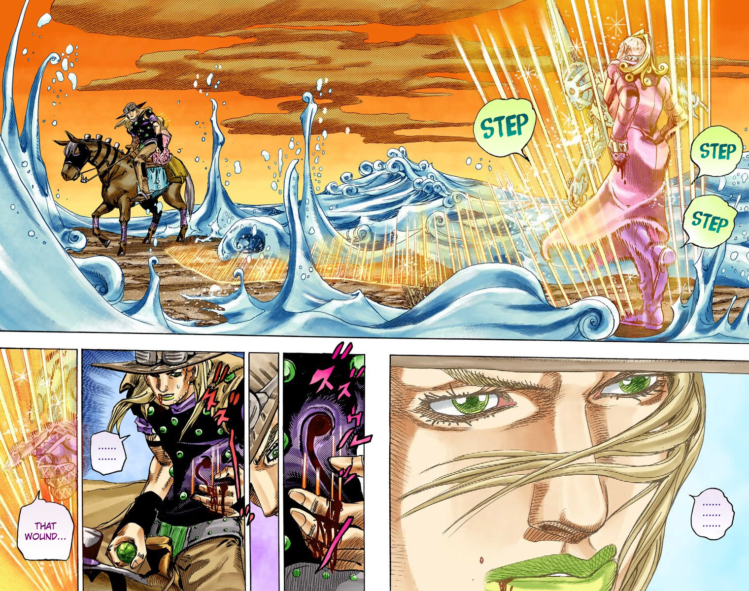 JoJo's Bizarre Adventure Steel Ball Run Colored Manga