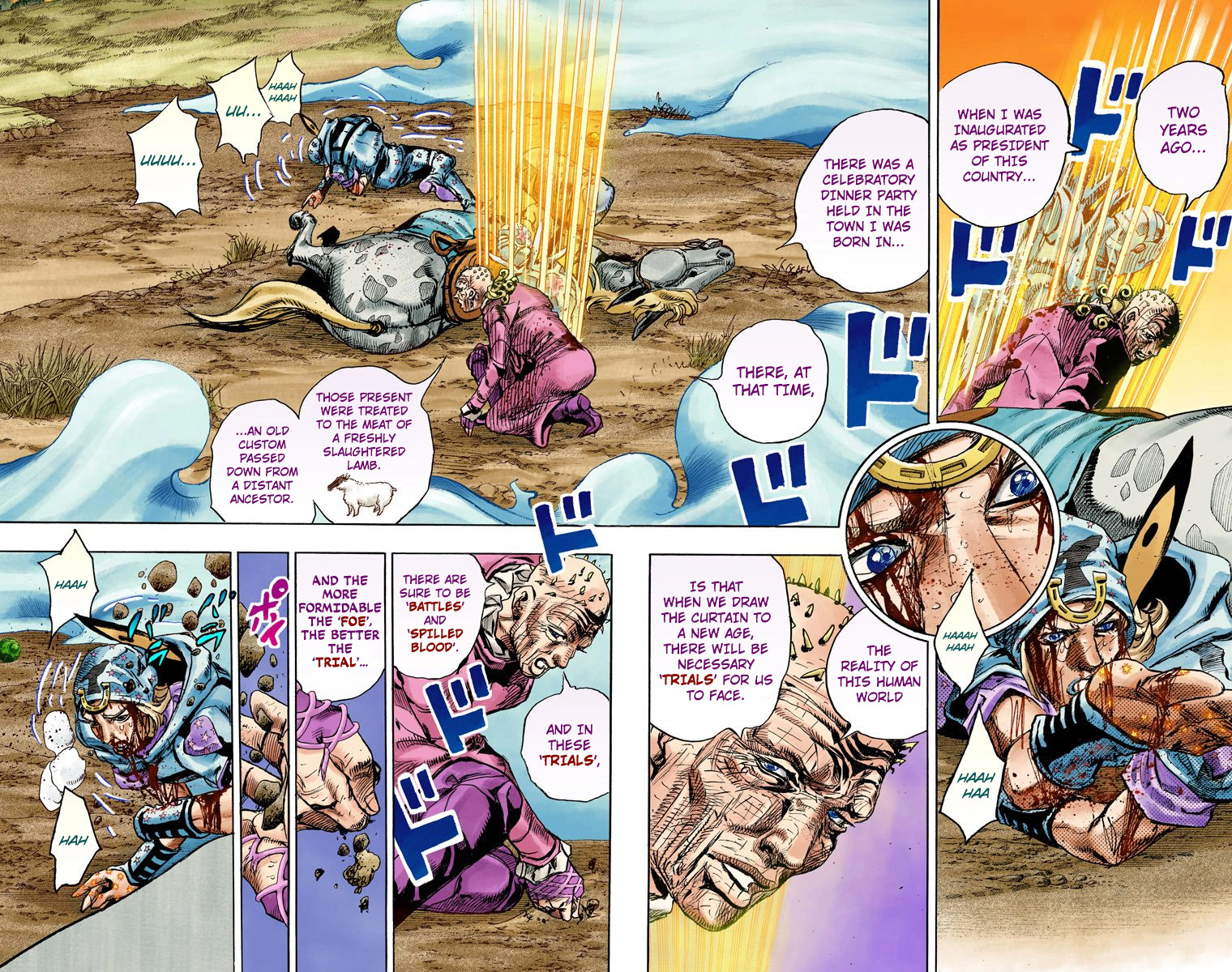 JoJo's Bizarre Adventure Steel Ball Run Colored Manga
