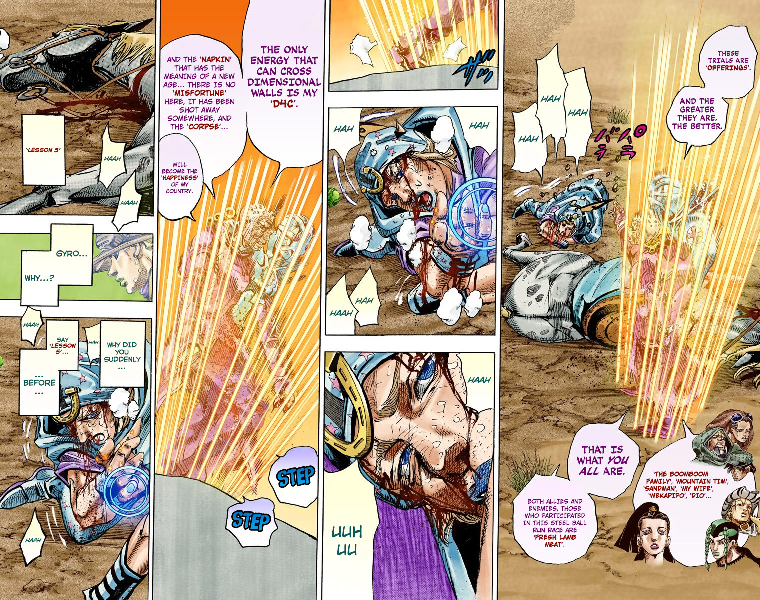 JoJo's Bizarre Adventure Steel Ball Run Colored Manga