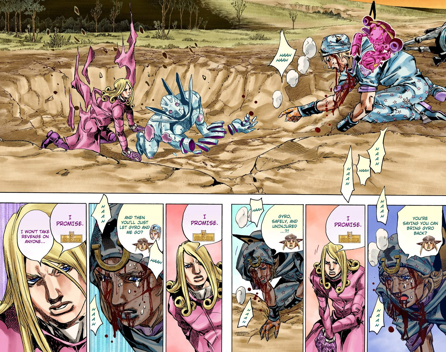 JoJo's Bizarre Adventure Steel Ball Run Colored Manga