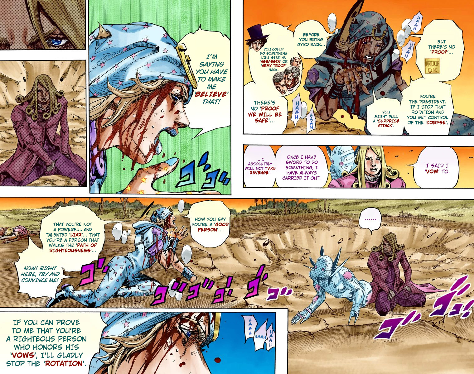JoJo's Bizarre Adventure Steel Ball Run Colored Manga