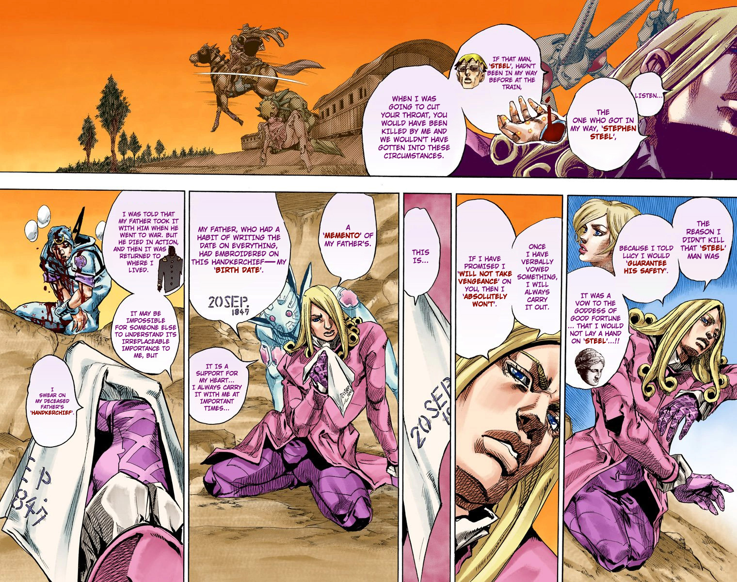 JoJo's Bizarre Adventure Steel Ball Run Colored Manga