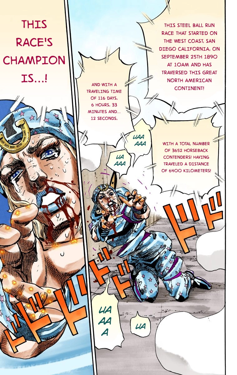 JoJo's Bizarre Adventure Steel Ball Run Colored Manga