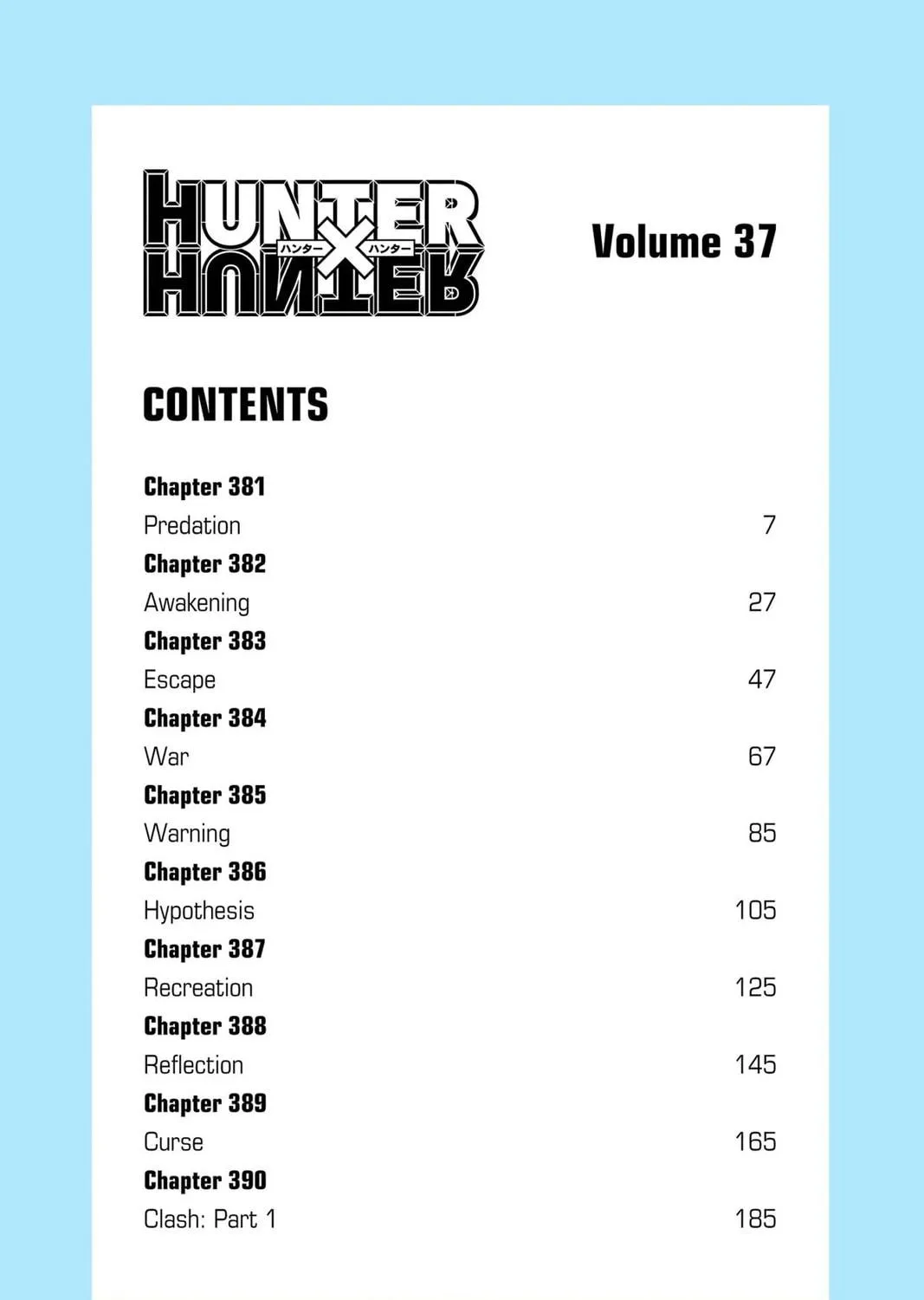 Hunter x Hunter Colored Manga