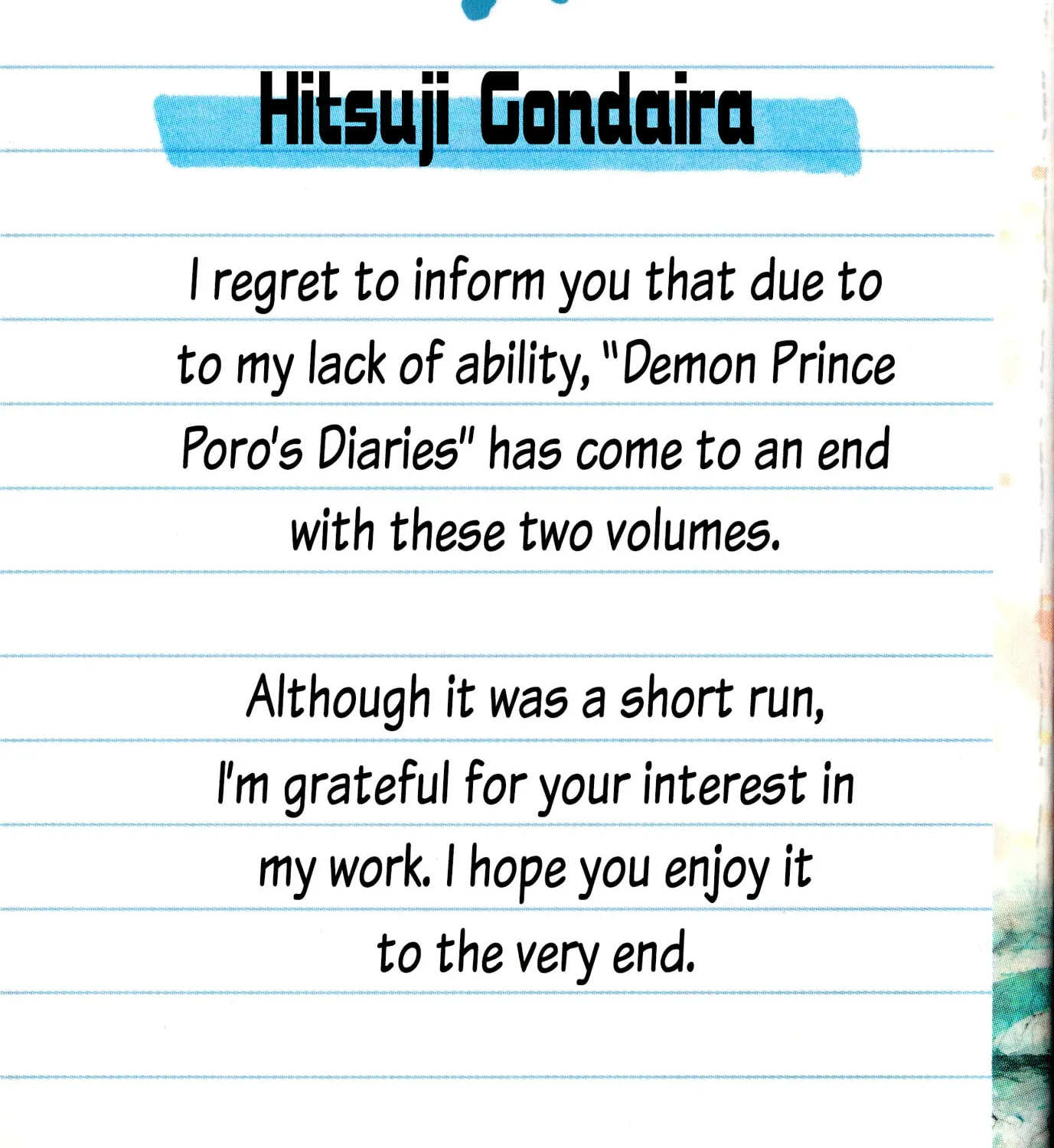 Demon Prince Poro's Diaries