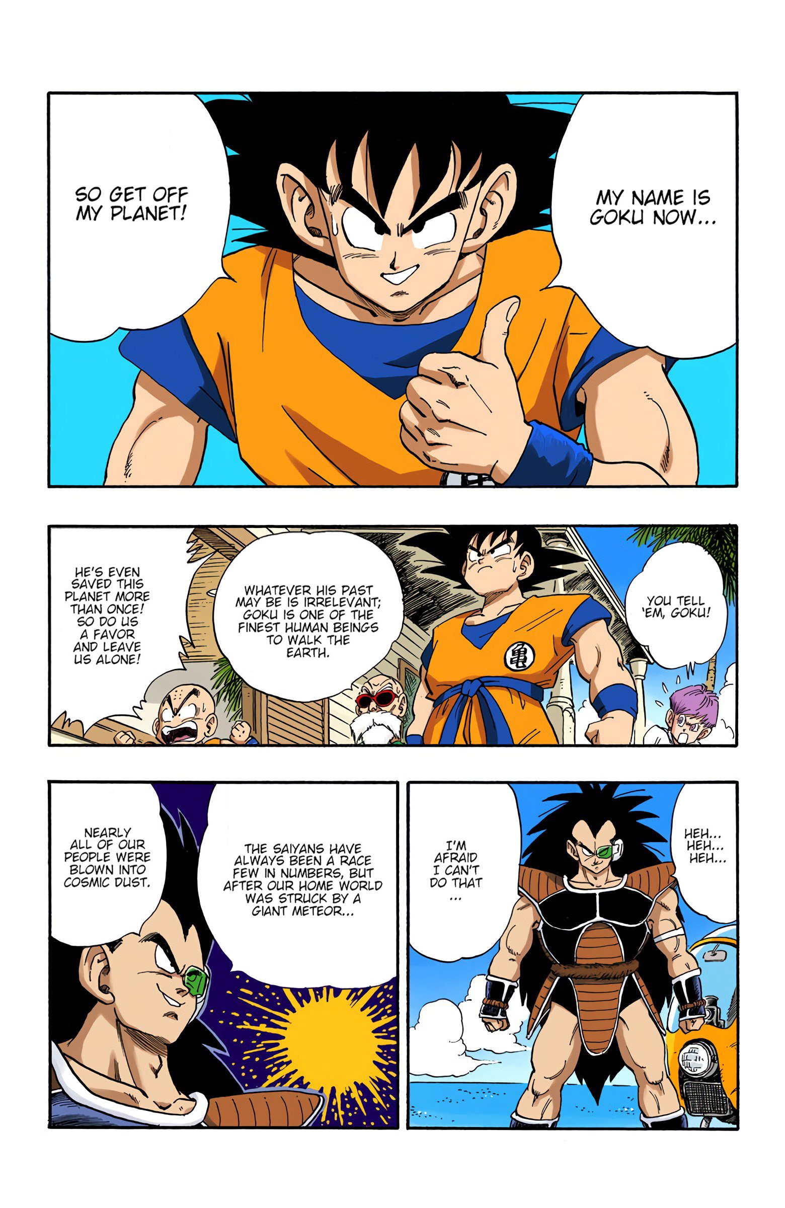 DBZ Saiyan Saga Colored Manga