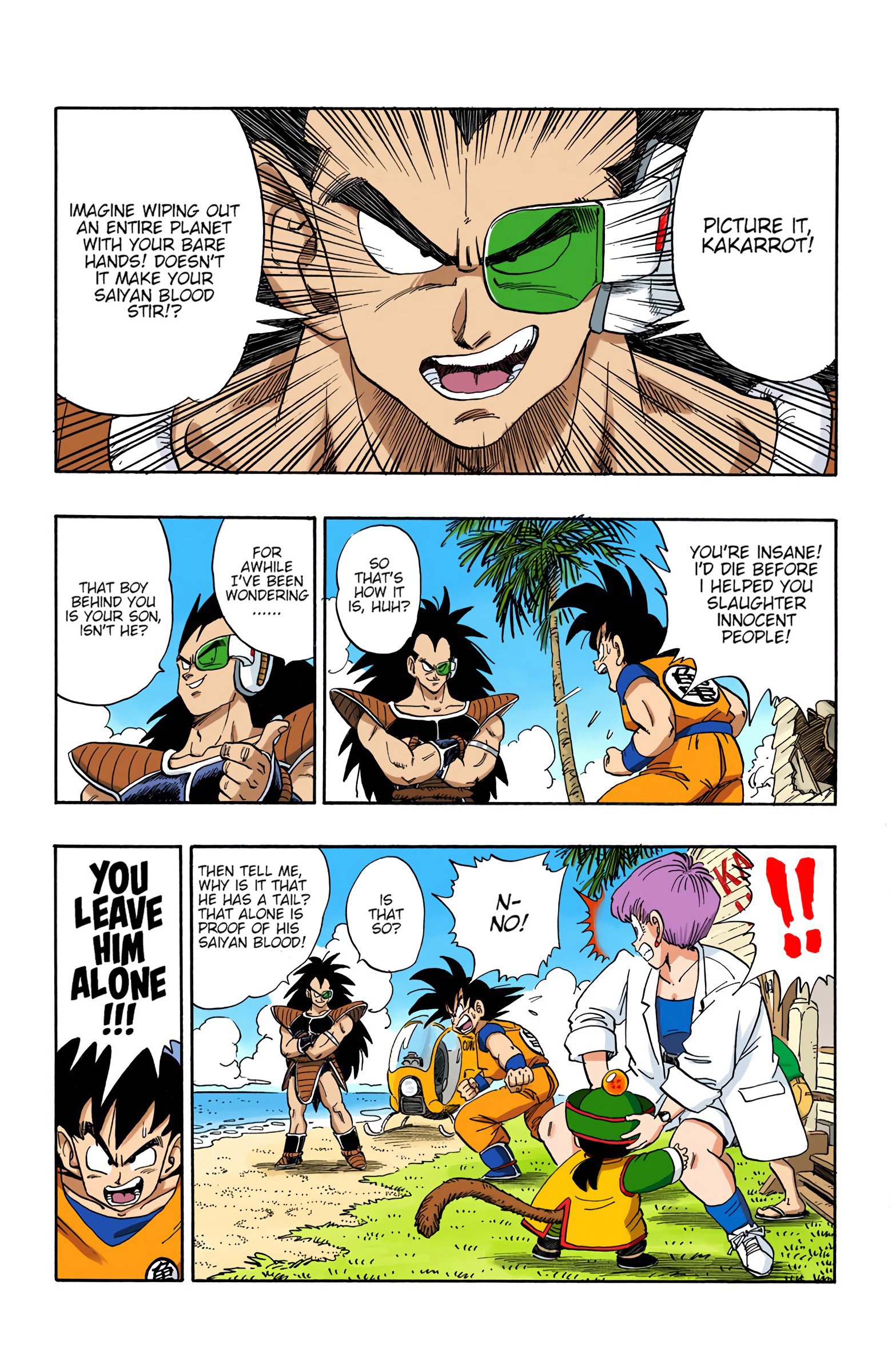 DBZ Saiyan Saga Colored Manga