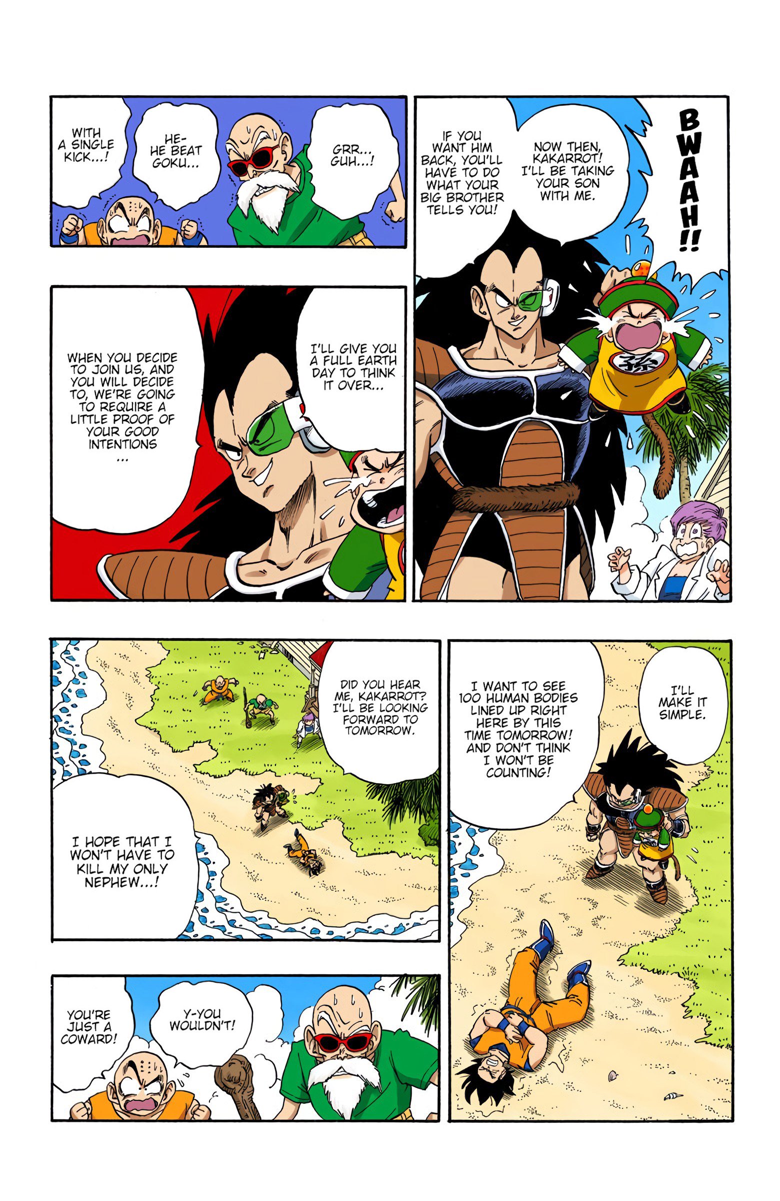 DBZ Saiyan Saga Colored Manga