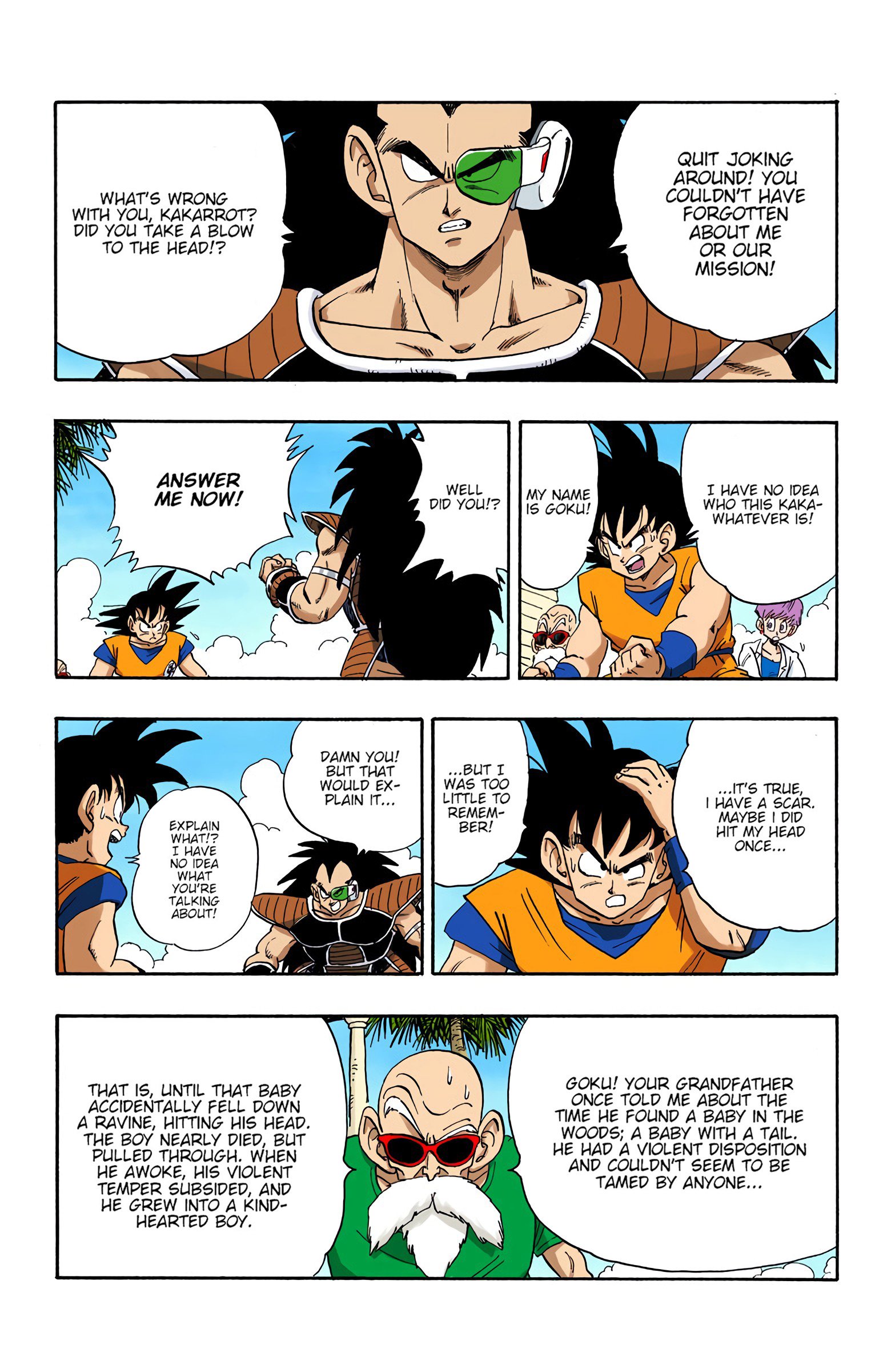 DBZ Saiyan Saga Colored Manga