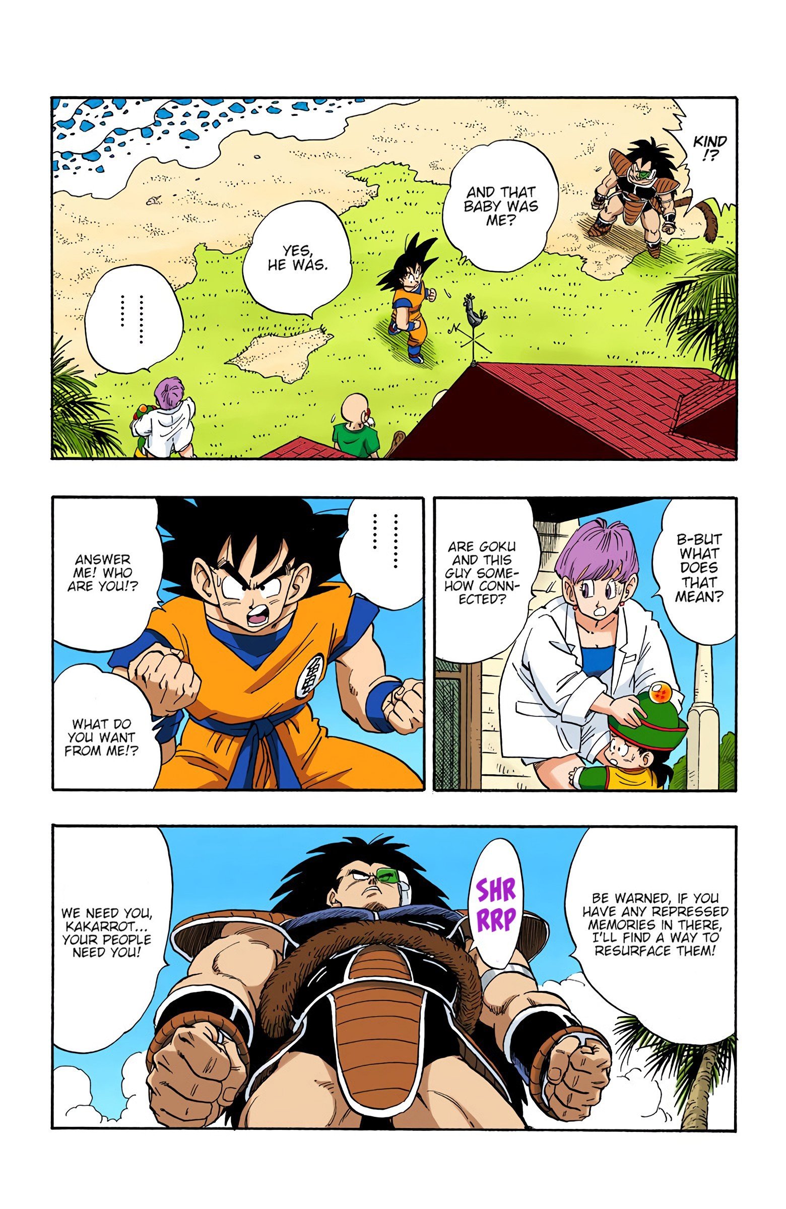 DBZ Saiyan Saga Colored Manga