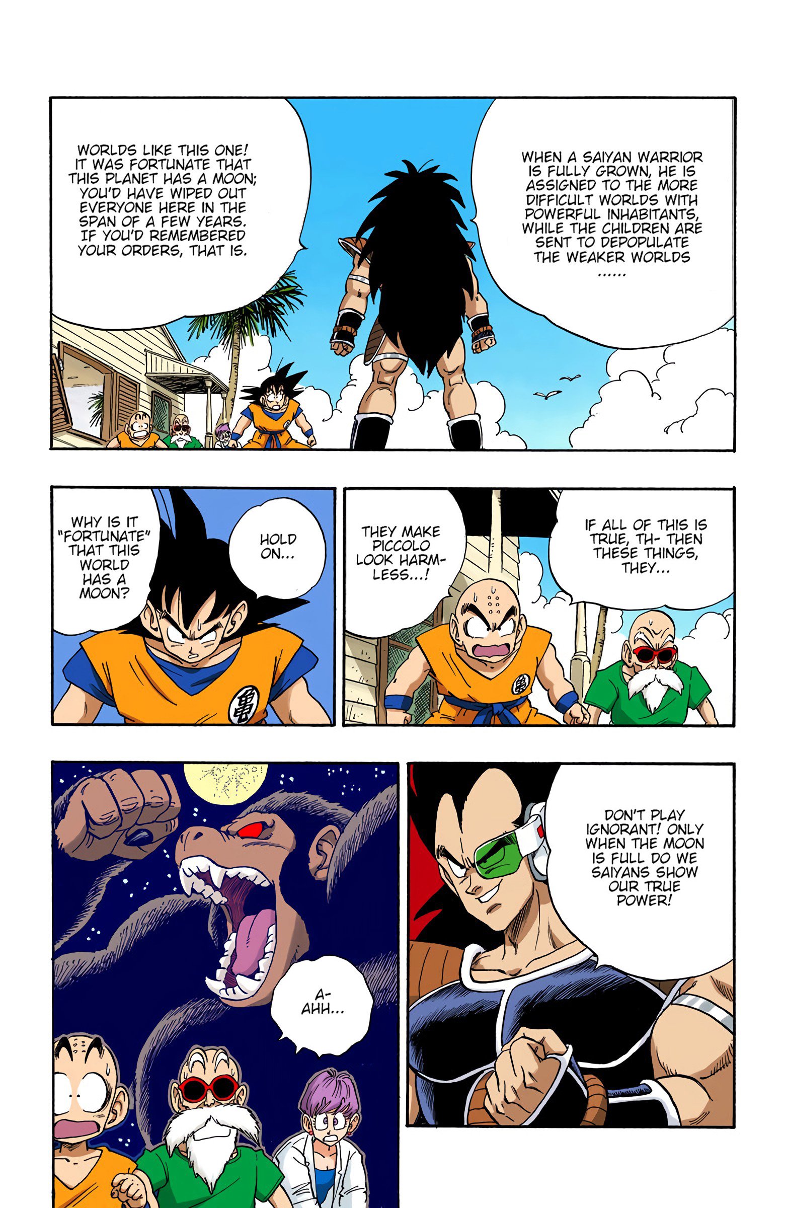 DBZ Saiyan Saga Colored Manga