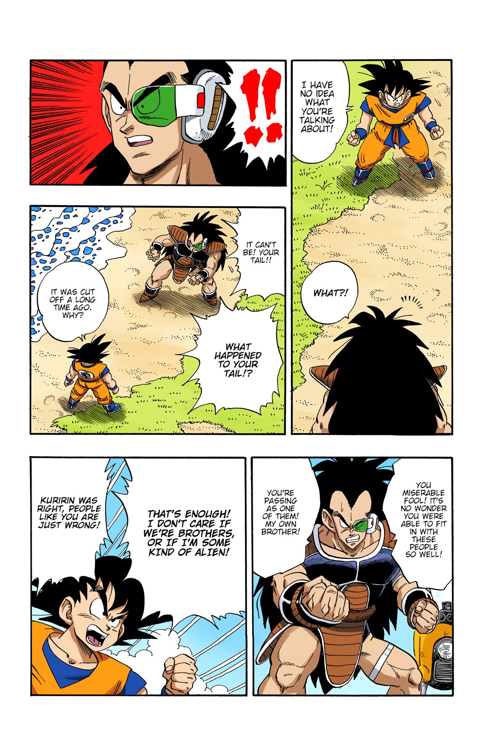 DBZ Saiyan Saga Colored Manga