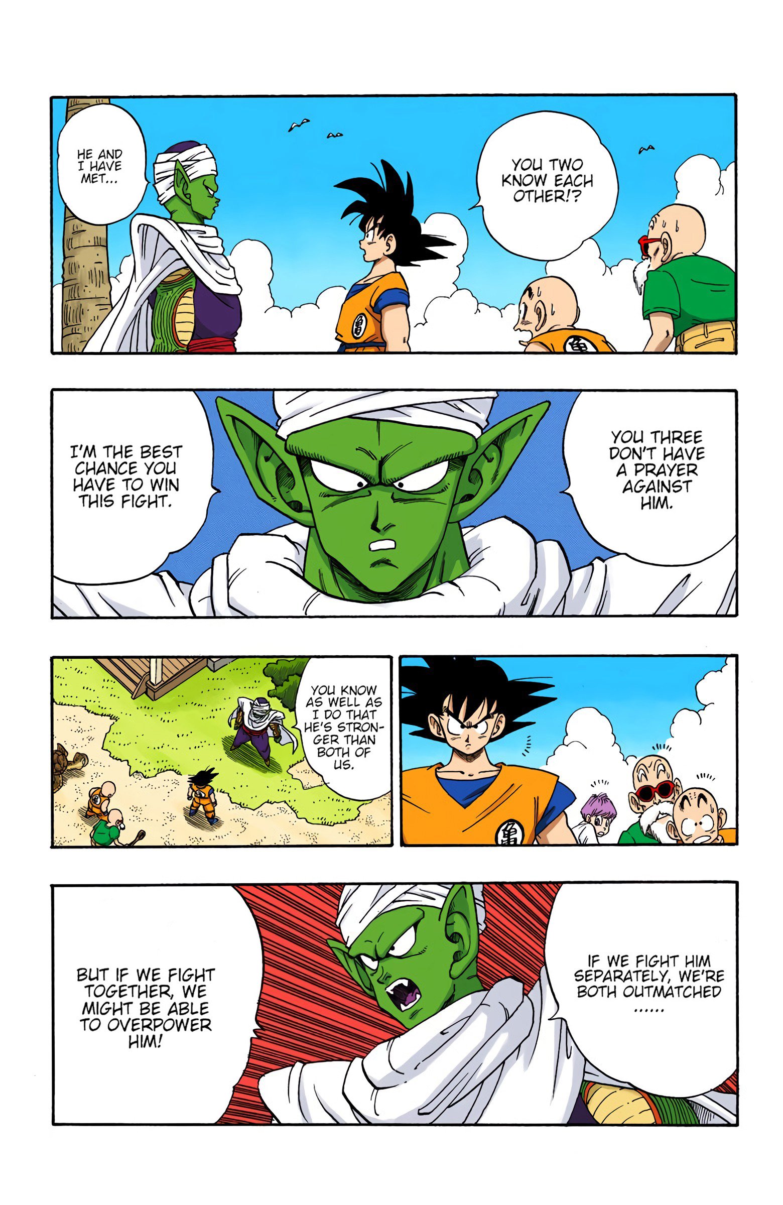 DBZ Saiyan Saga Colored Manga