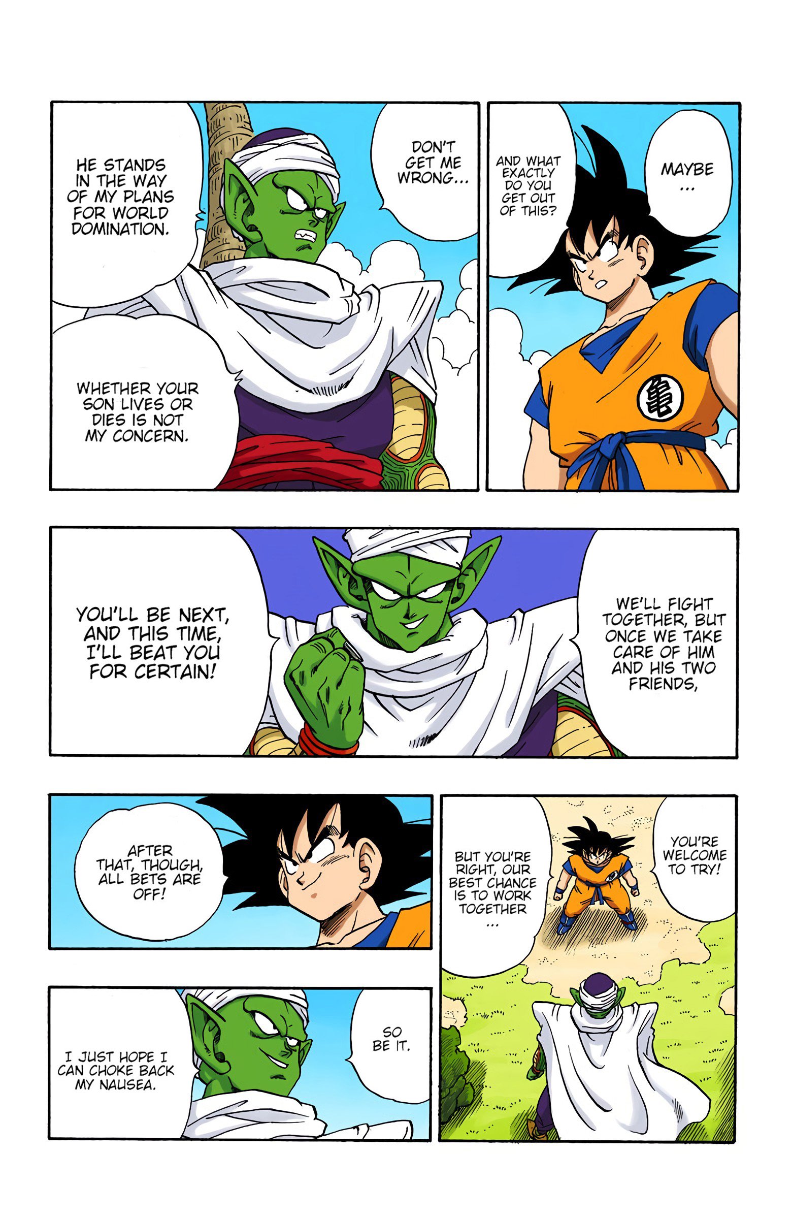 DBZ Saiyan Saga Colored Manga