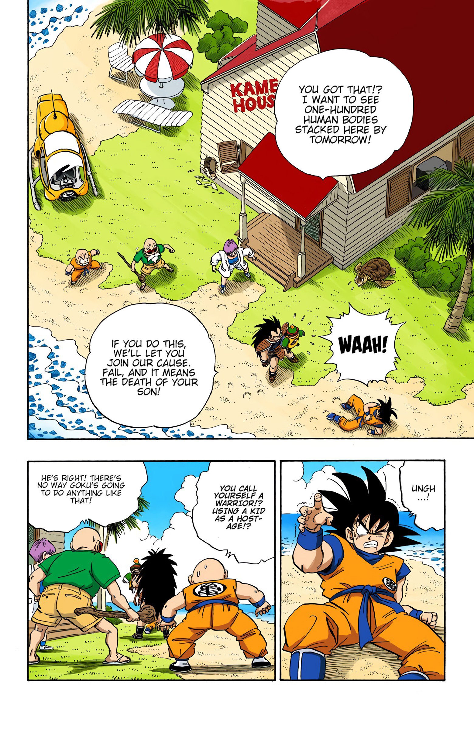 DBZ Saiyan Saga Colored Manga