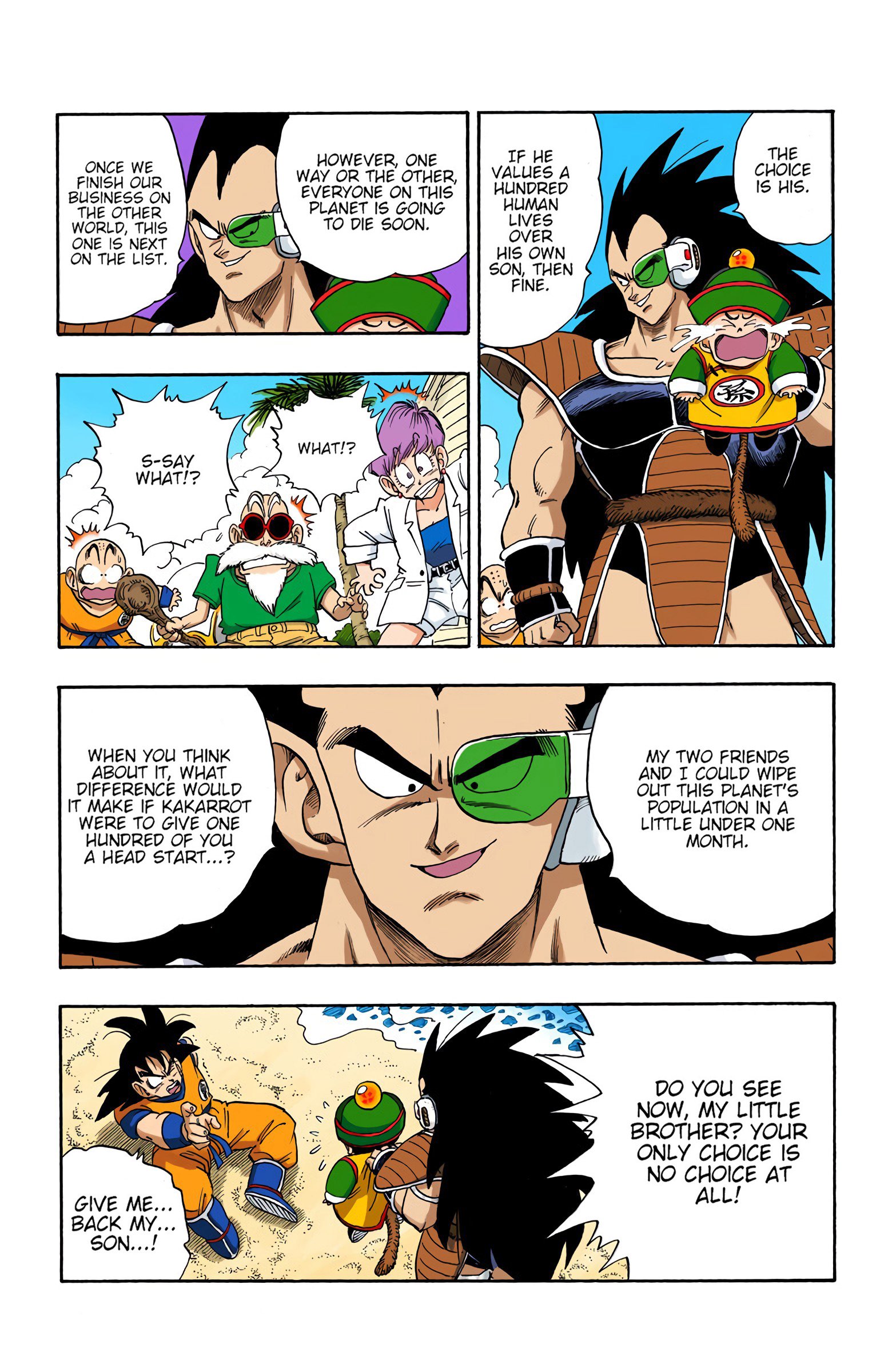 DBZ Saiyan Saga Colored Manga