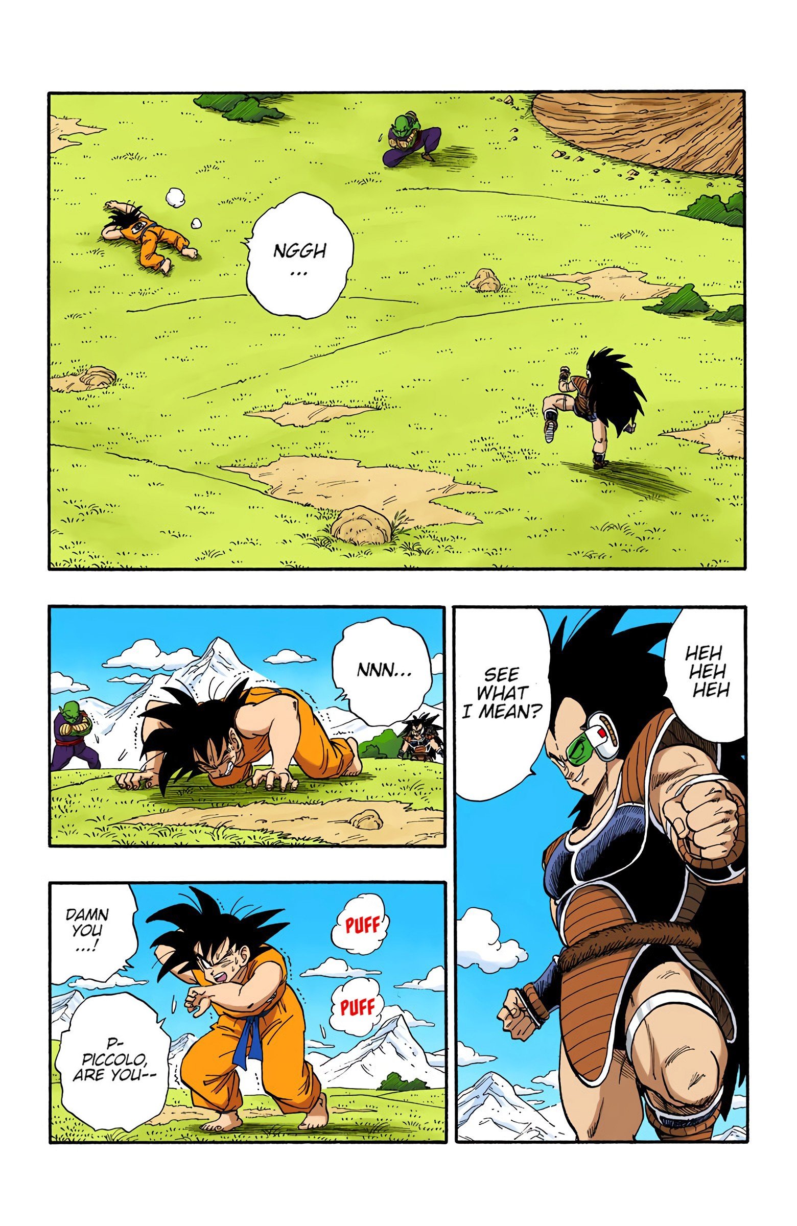 DBZ Saiyan Saga Colored Manga