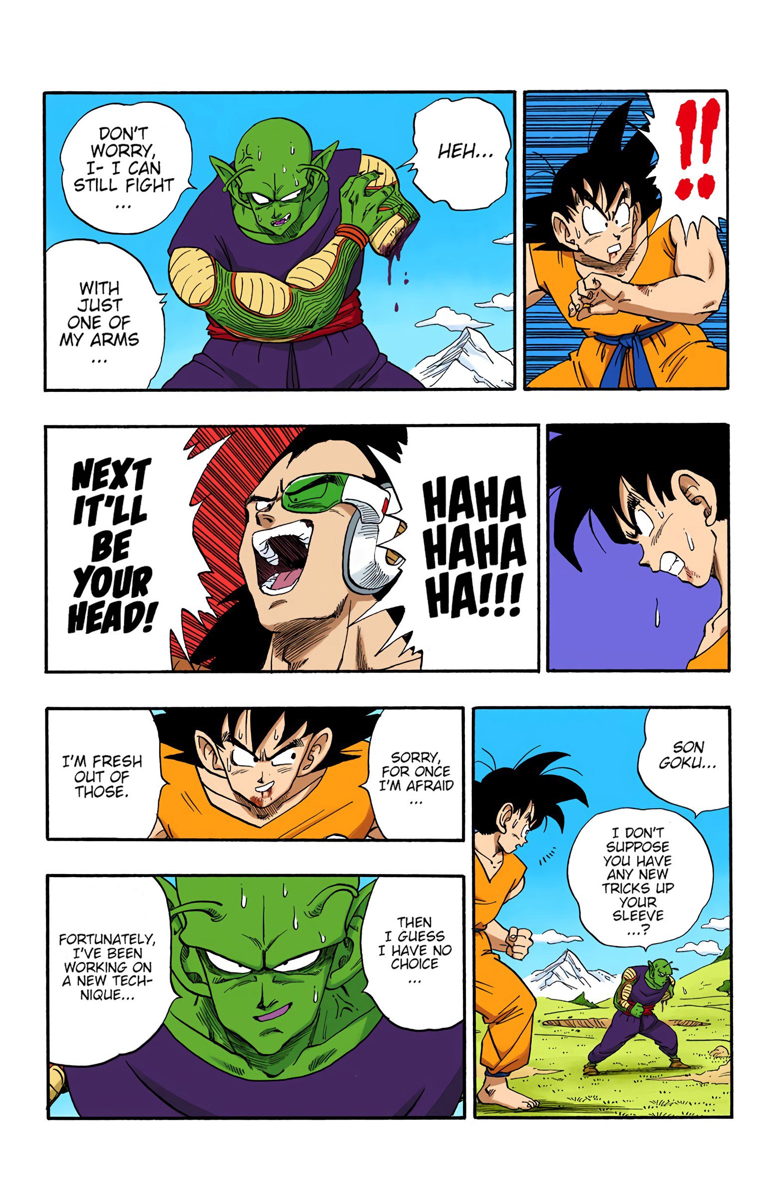 DBZ Saiyan Saga Colored Manga