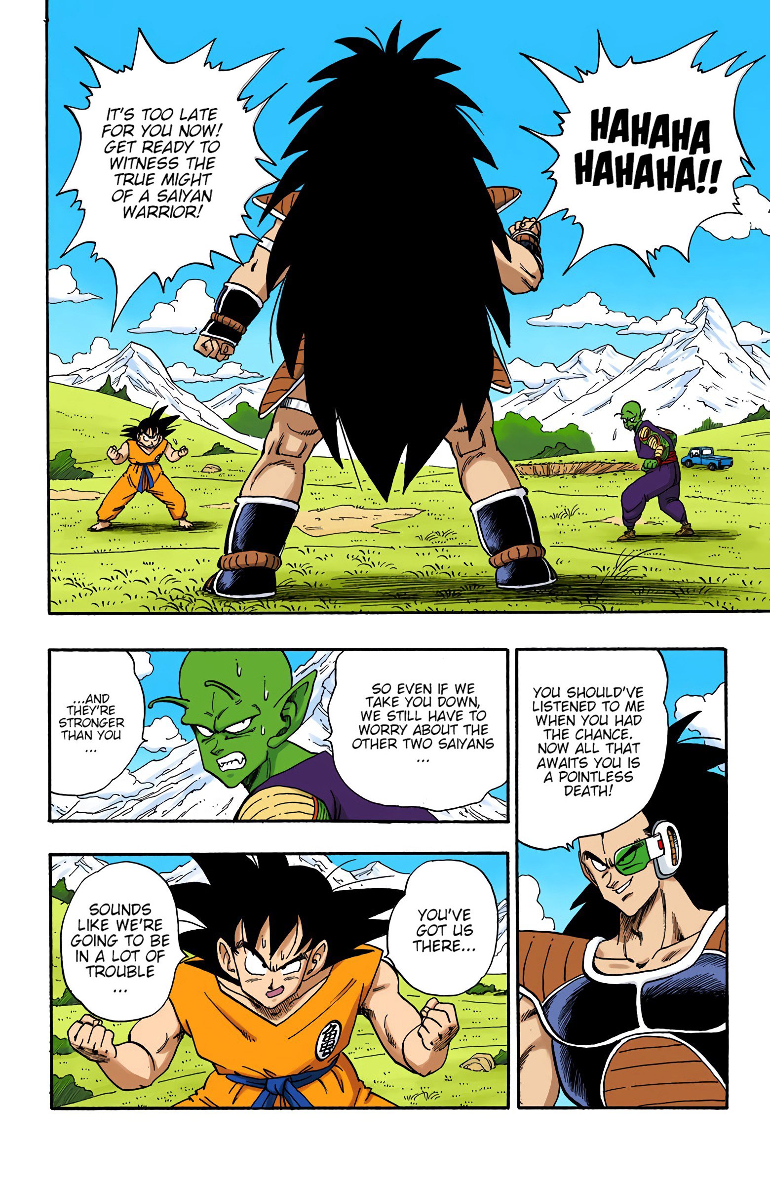 DBZ Saiyan Saga Colored Manga