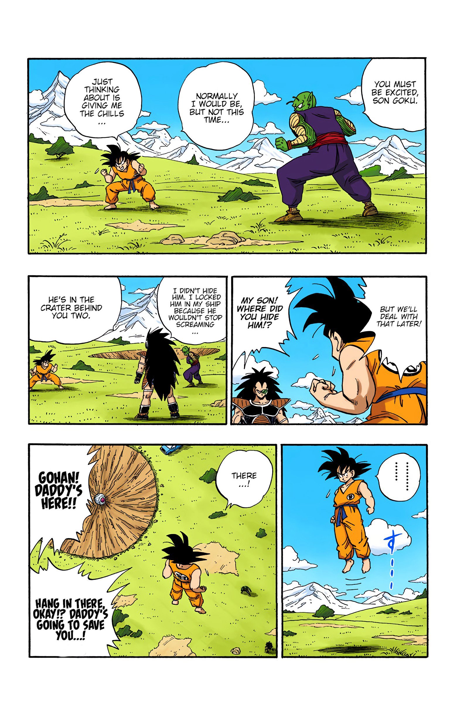 DBZ Saiyan Saga Colored Manga