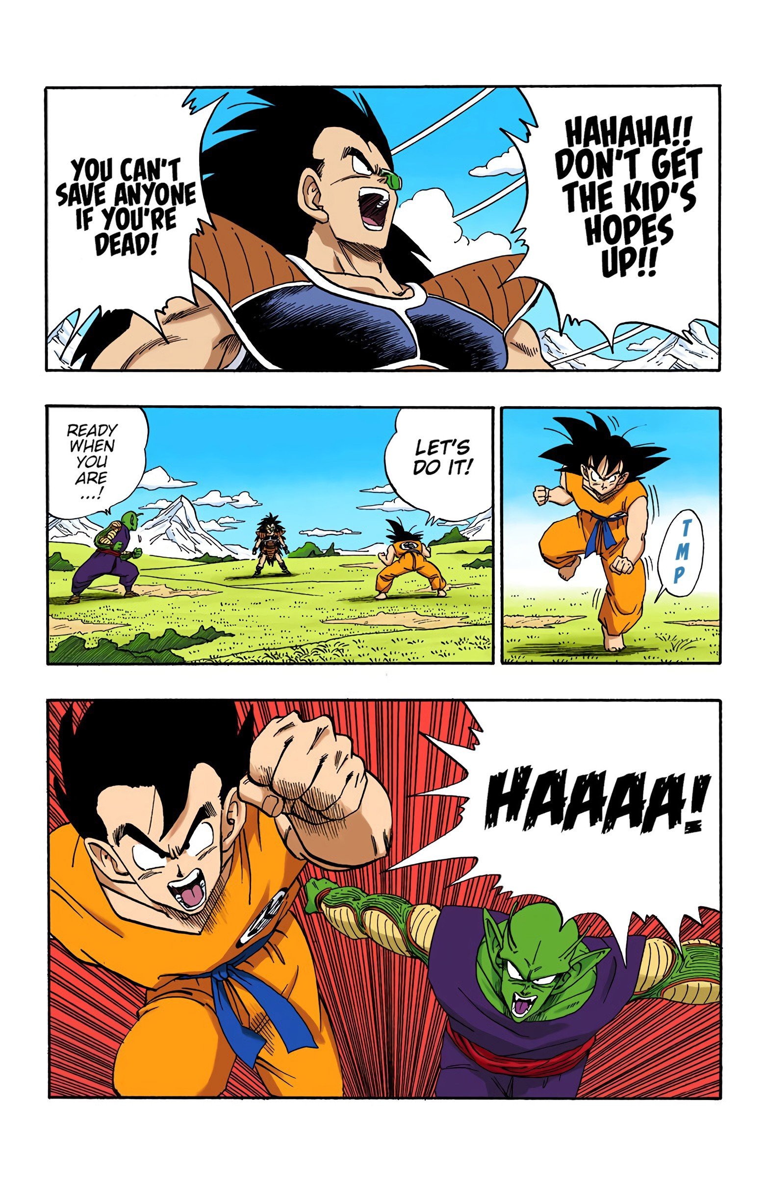 DBZ Saiyan Saga Colored Manga