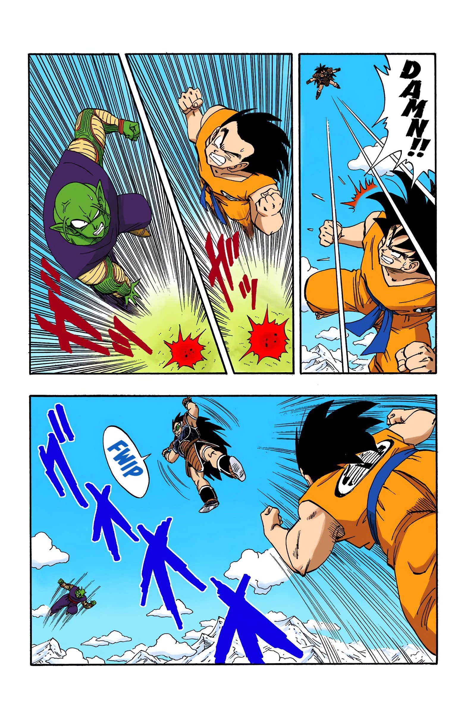 DBZ Saiyan Saga Colored Manga