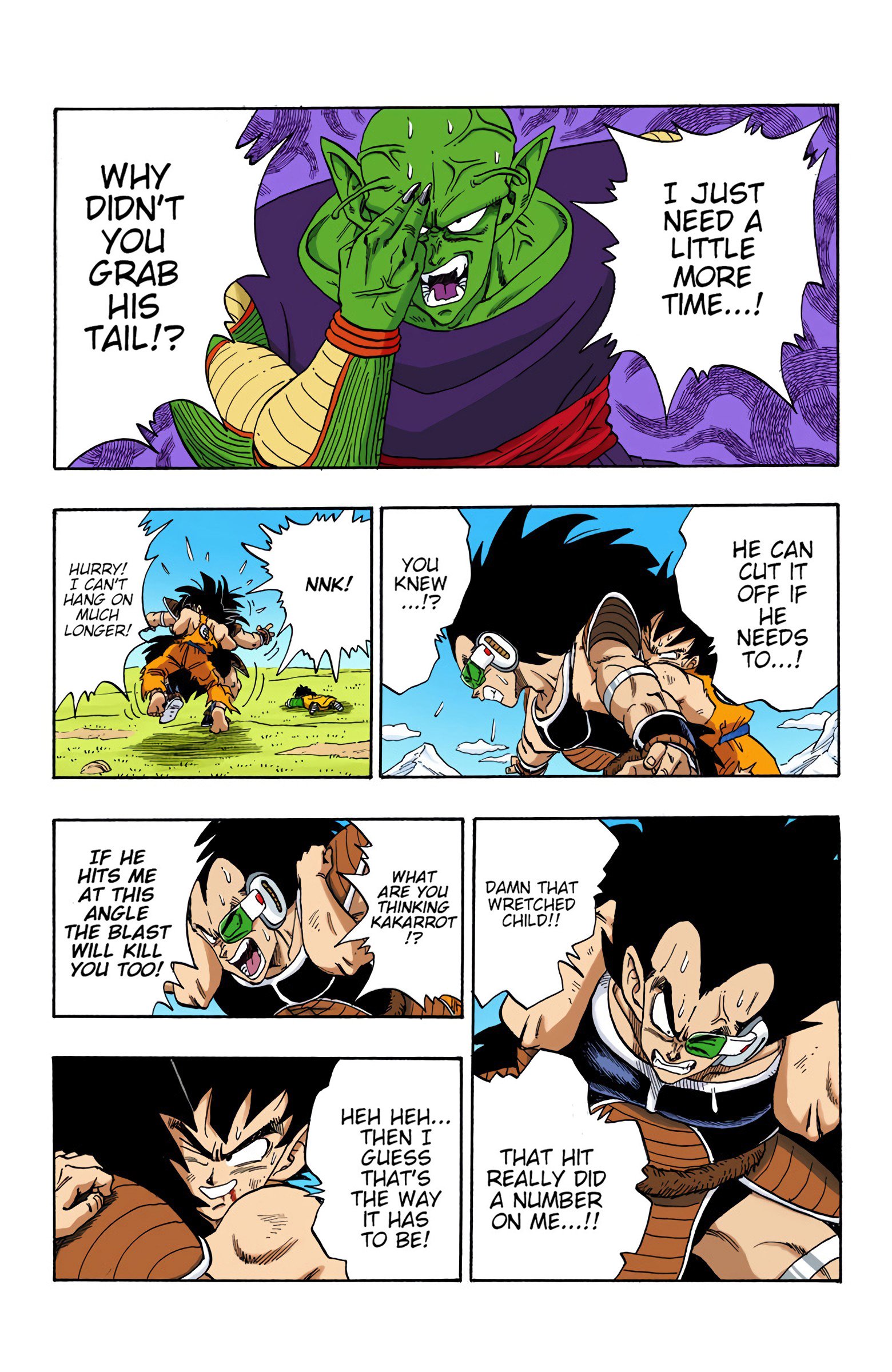 DBZ Saiyan Saga Colored Manga