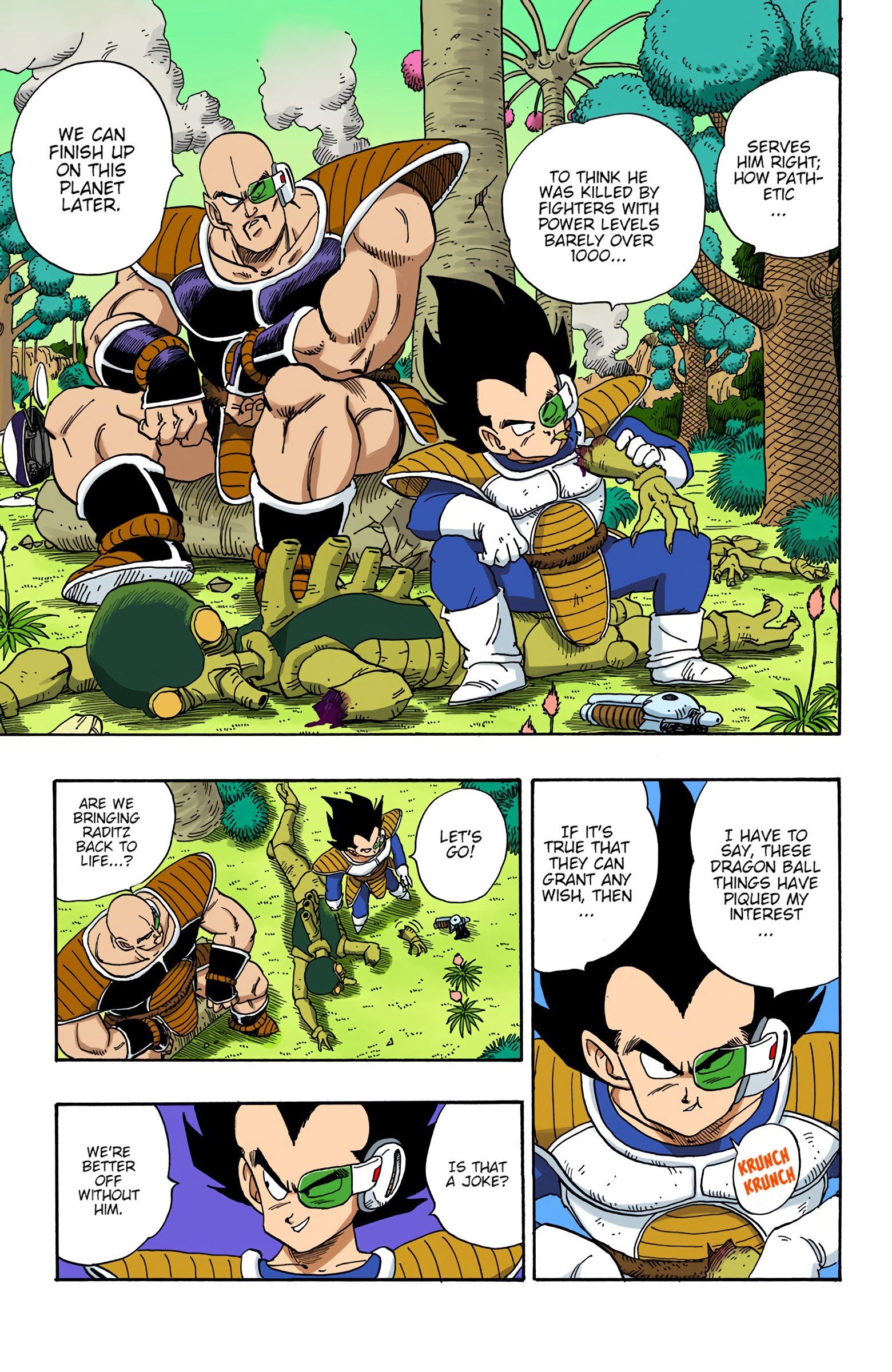 DBZ Saiyan Saga Colored Manga