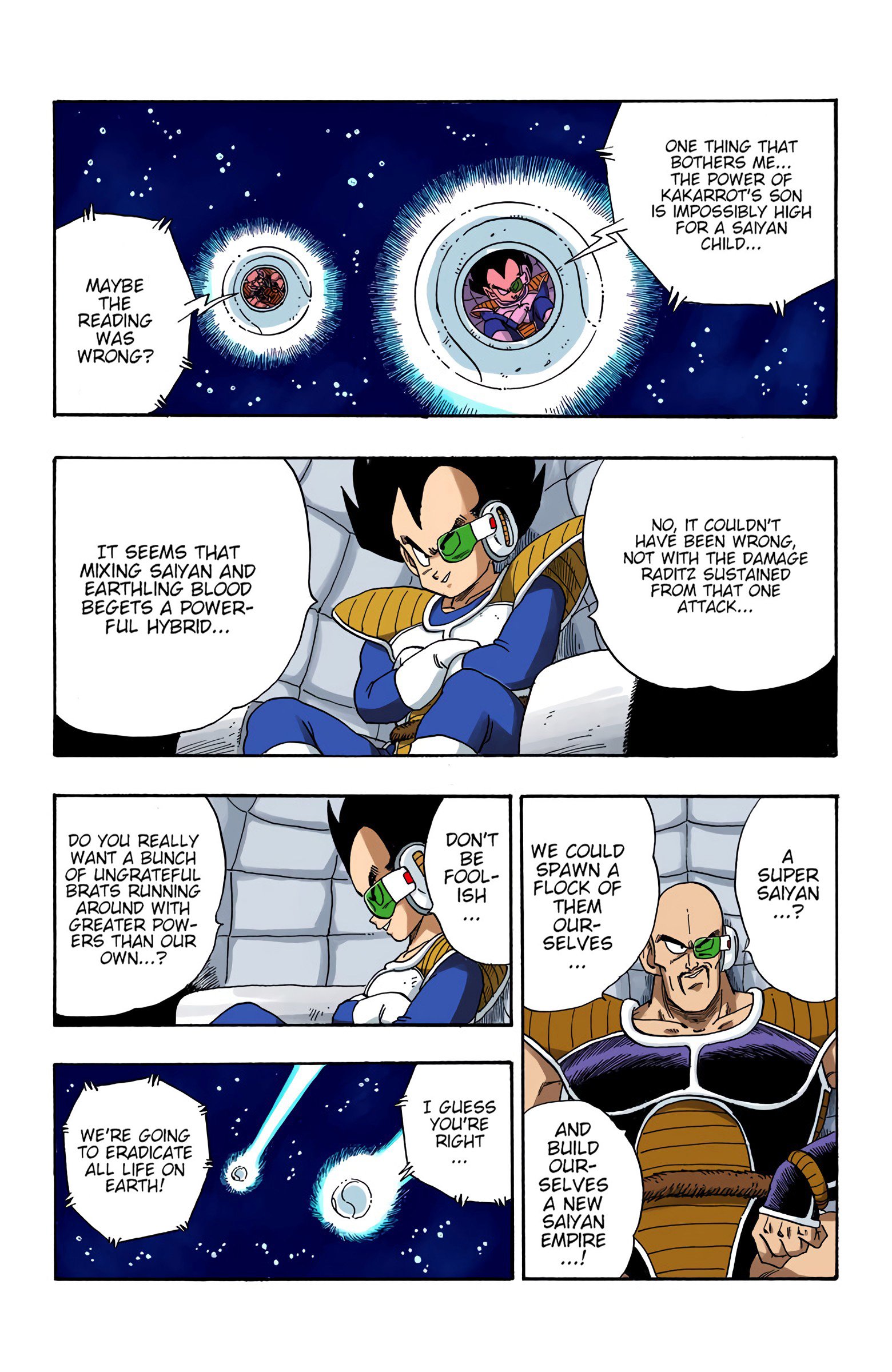 DBZ Saiyan Saga Colored Manga