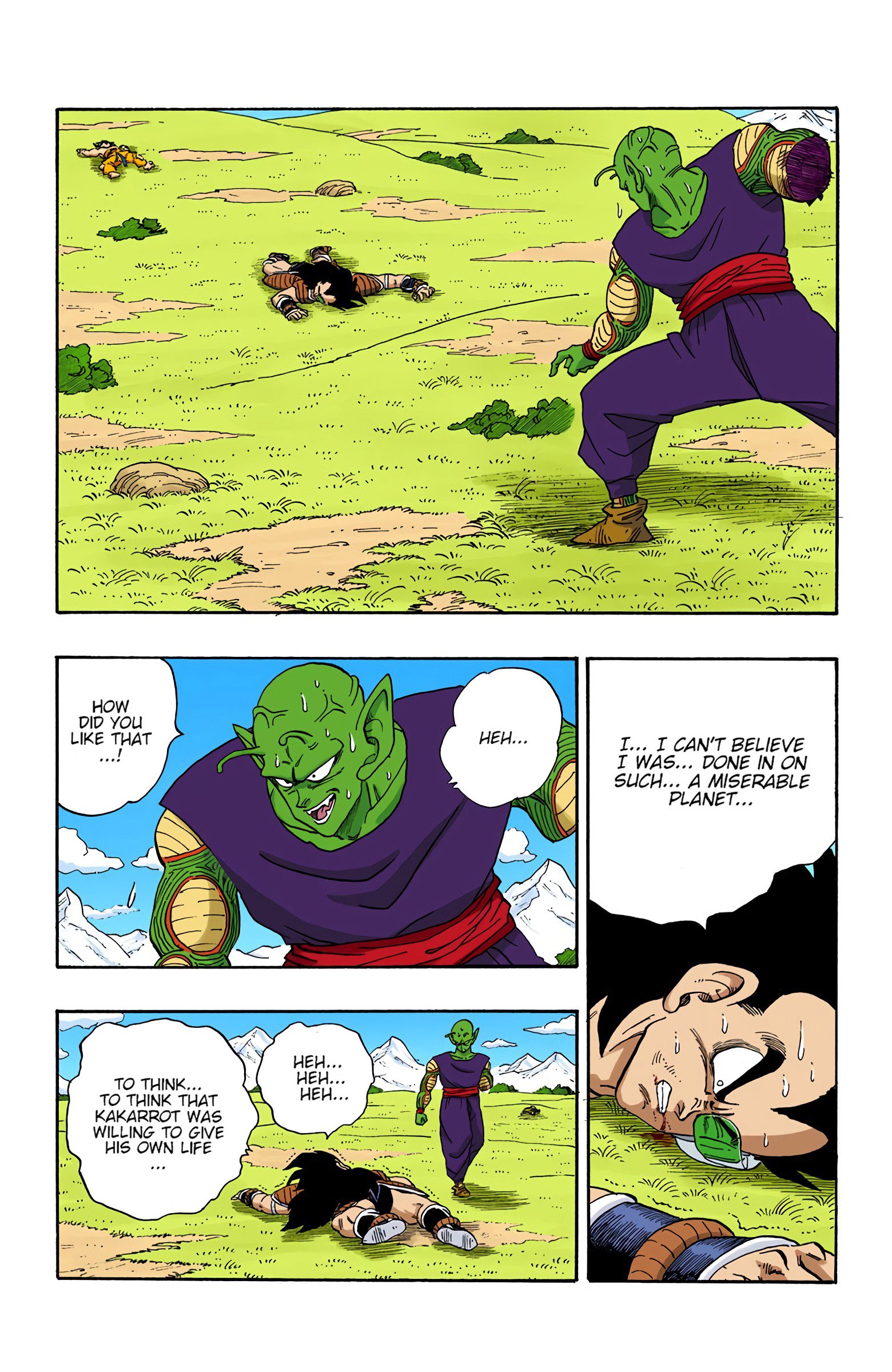 DBZ Saiyan Saga Colored Manga