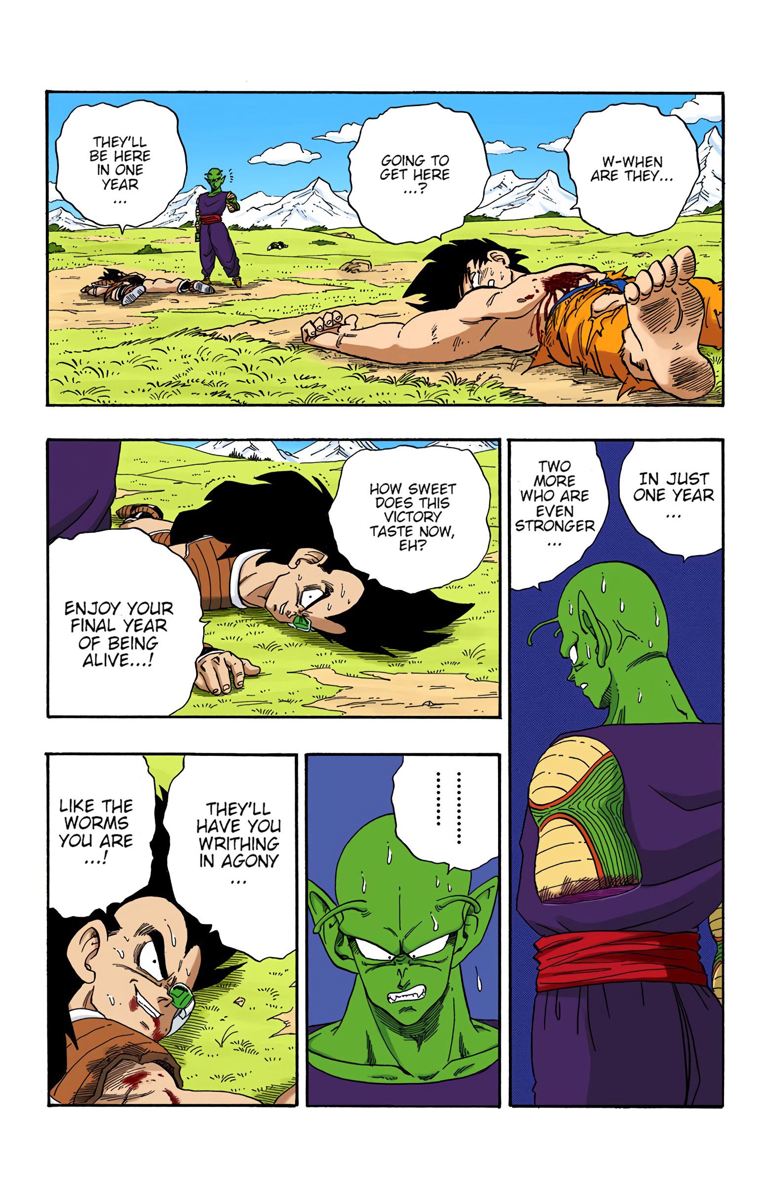 DBZ Saiyan Saga Colored Manga