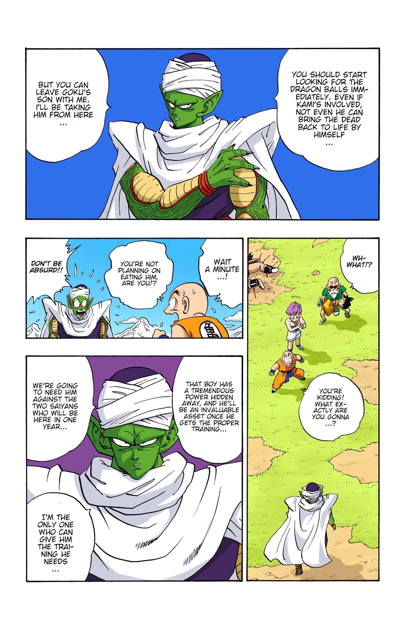 DBZ Saiyan Saga Colored Manga