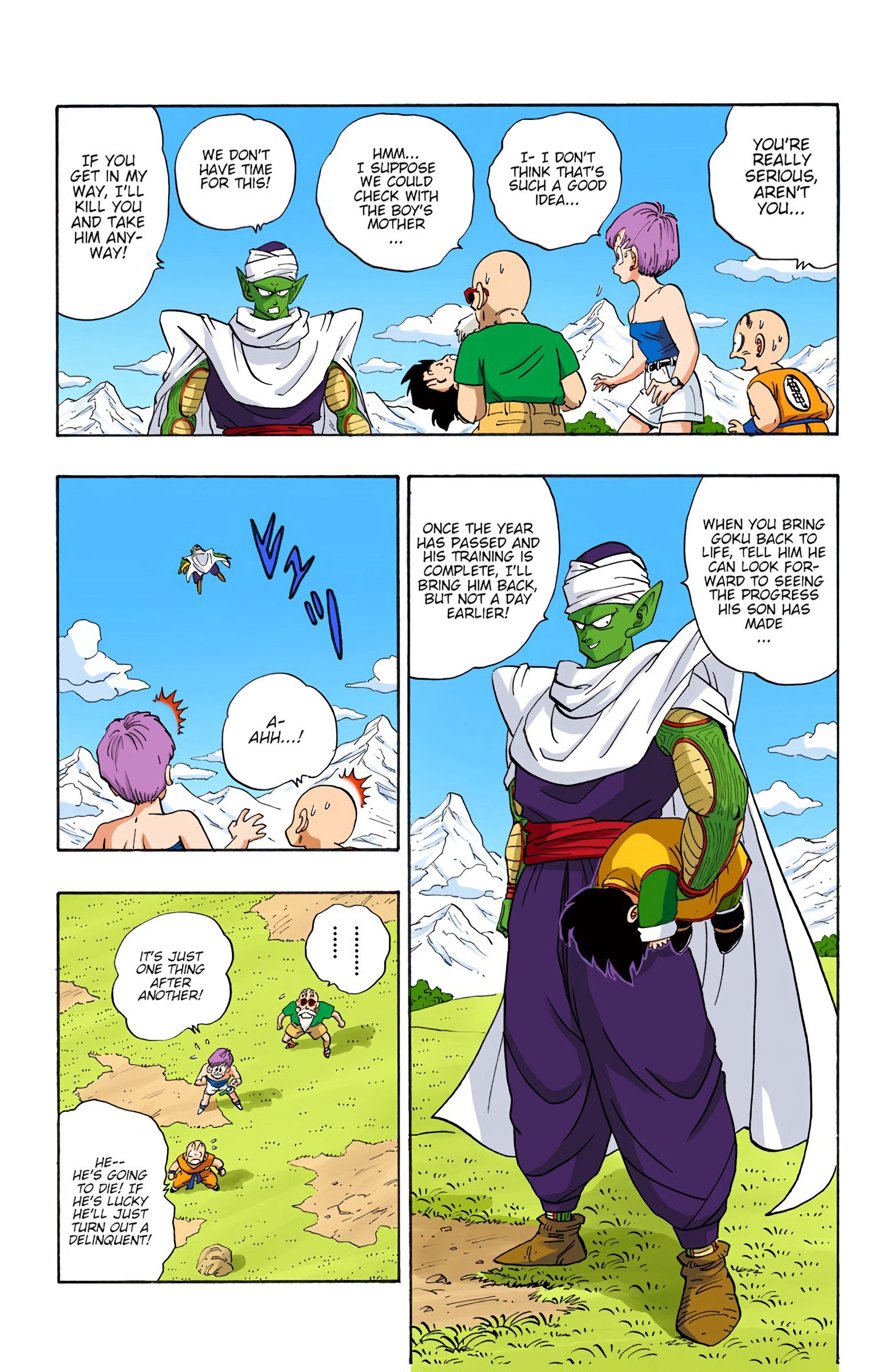 DBZ Saiyan Saga Colored Manga