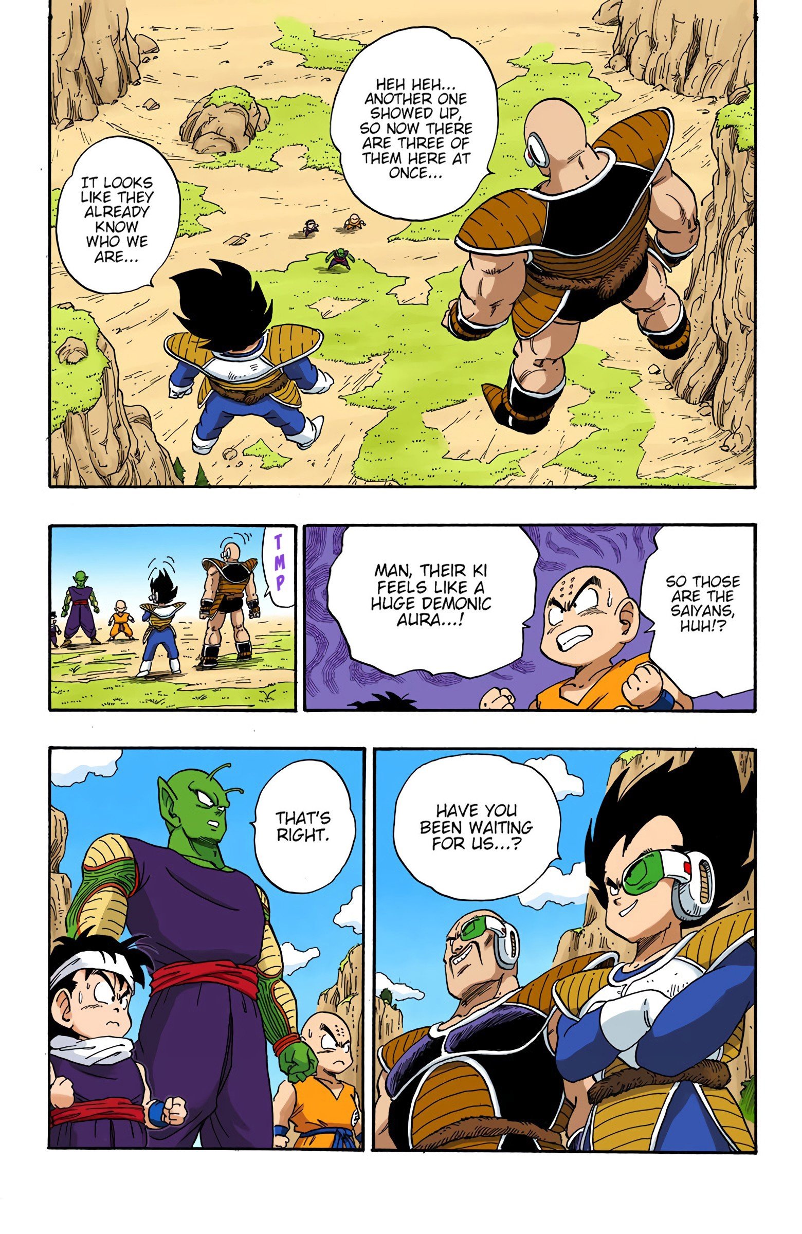 DBZ Saiyan Saga Colored Manga