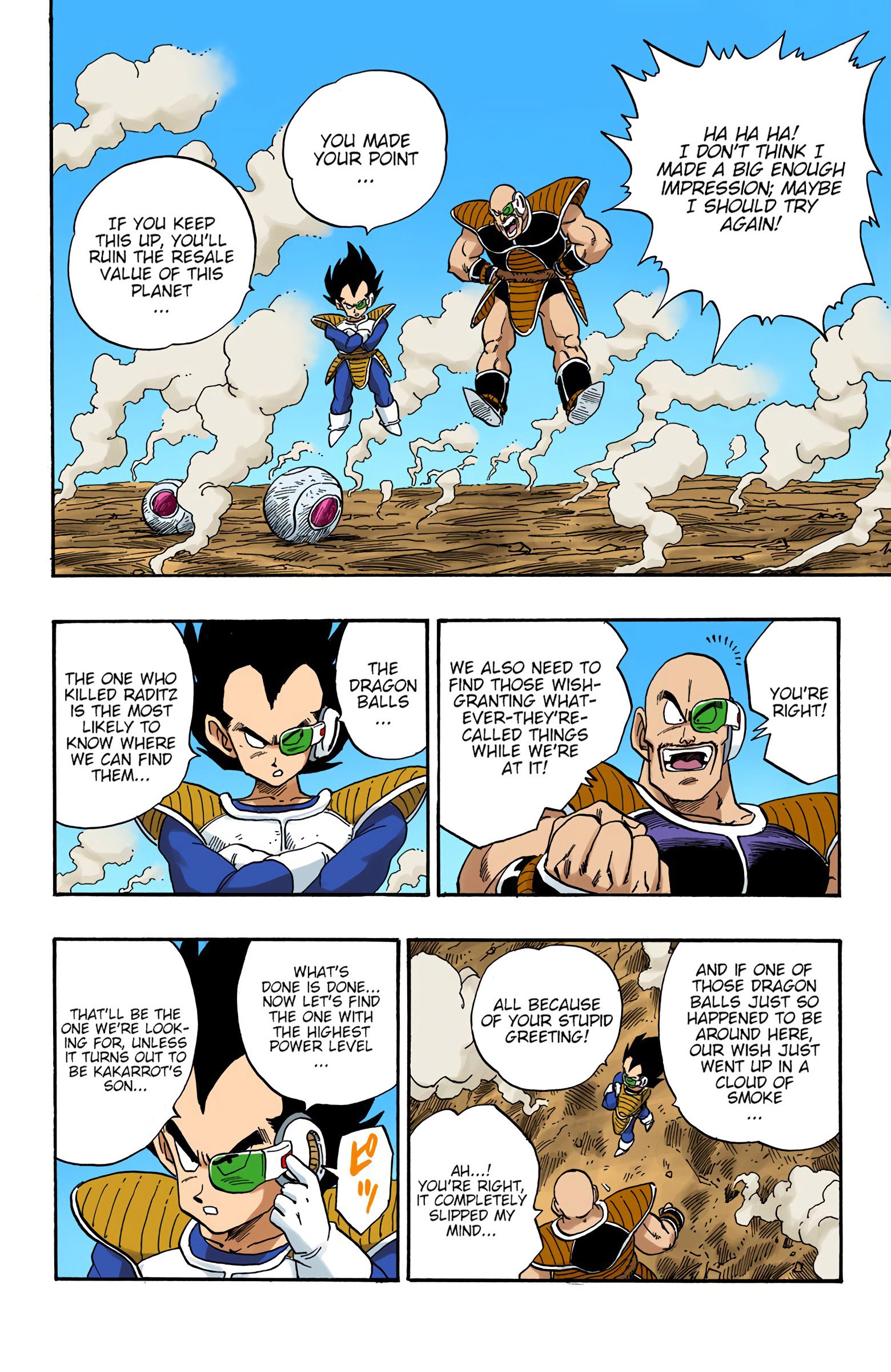 DBZ Saiyan Saga Colored Manga