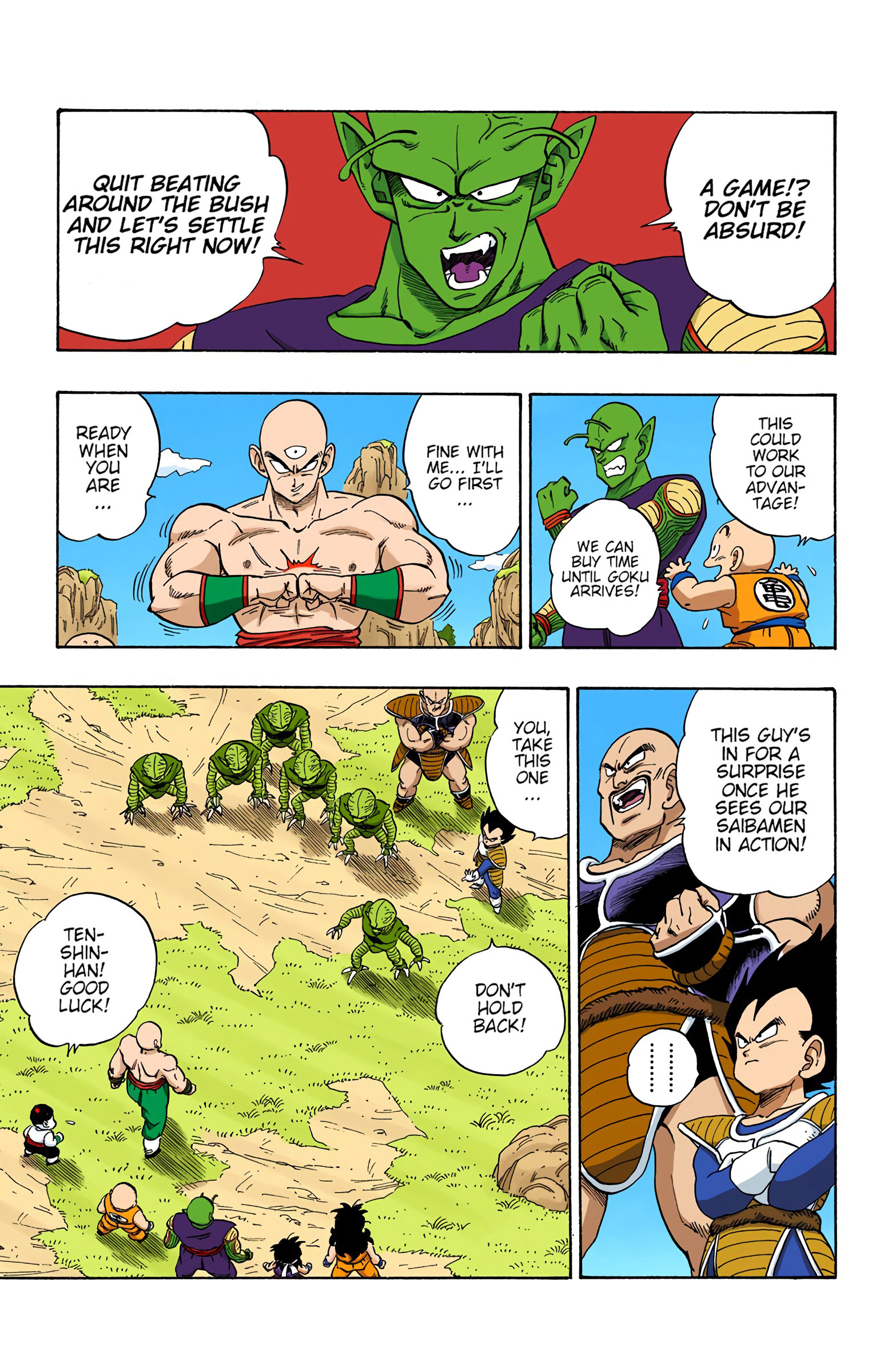 DBZ Saiyan Saga Colored Manga